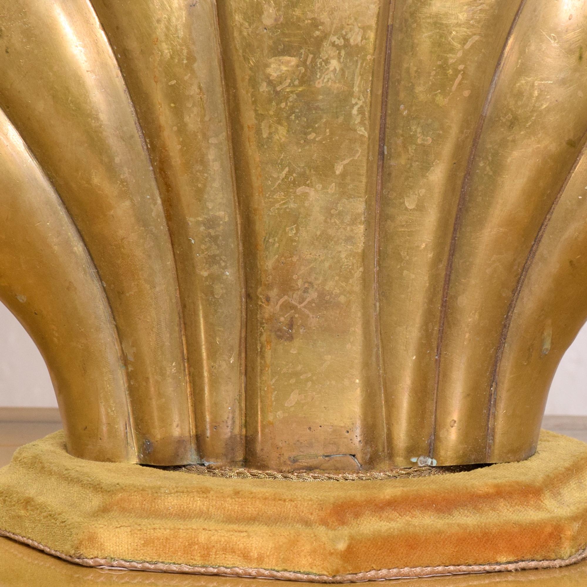 Arturo Pani Regency Seashell Cast Brass Table Lamp Mexico 1940s In Good Condition In Chula Vista, CA