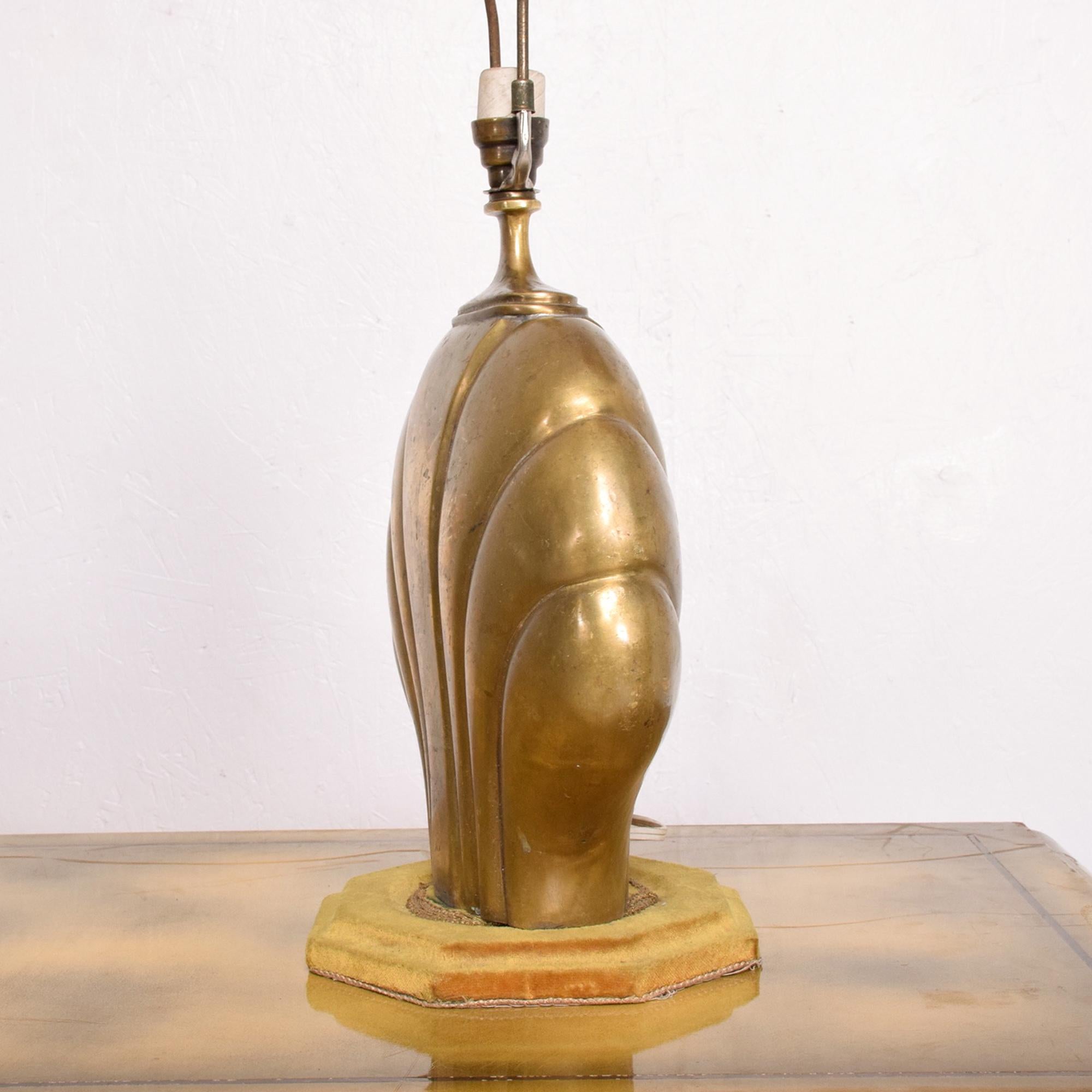 Arturo Pani Regency Seashell Cast Brass Table Lamp Mexico 1940s 2