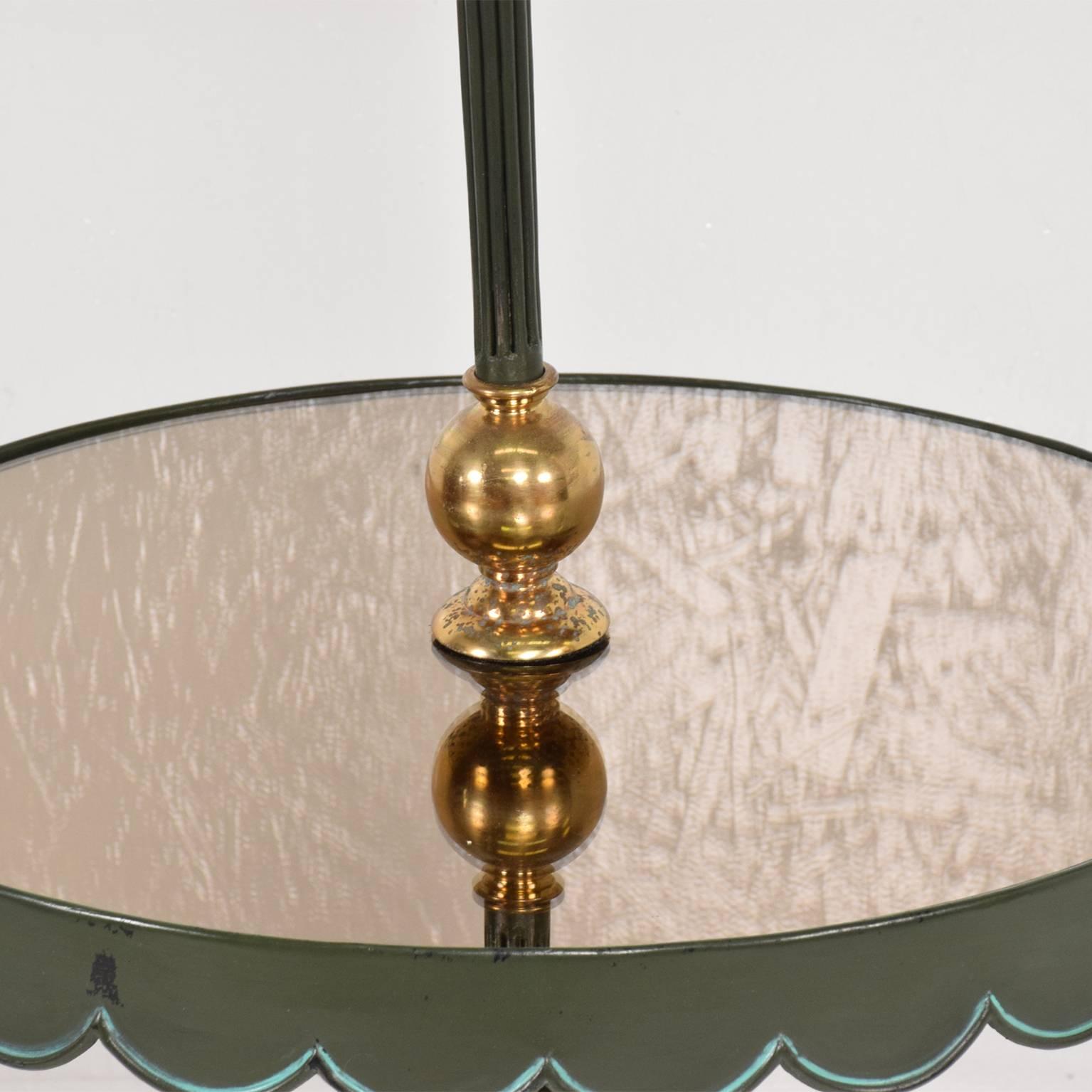 Mexican Arturo Pani Refined Elegance Floor Lamp with Scalloped Table Mexico City 1940s