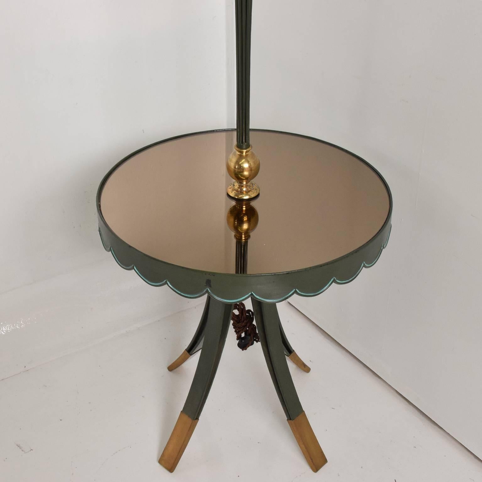 Arturo Pani Refined Elegance Floor Lamp with Scalloped Table Mexico City 1940s 1