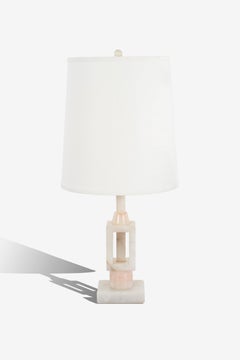 Arturo Pani Style Onyx Marble Table Lamp