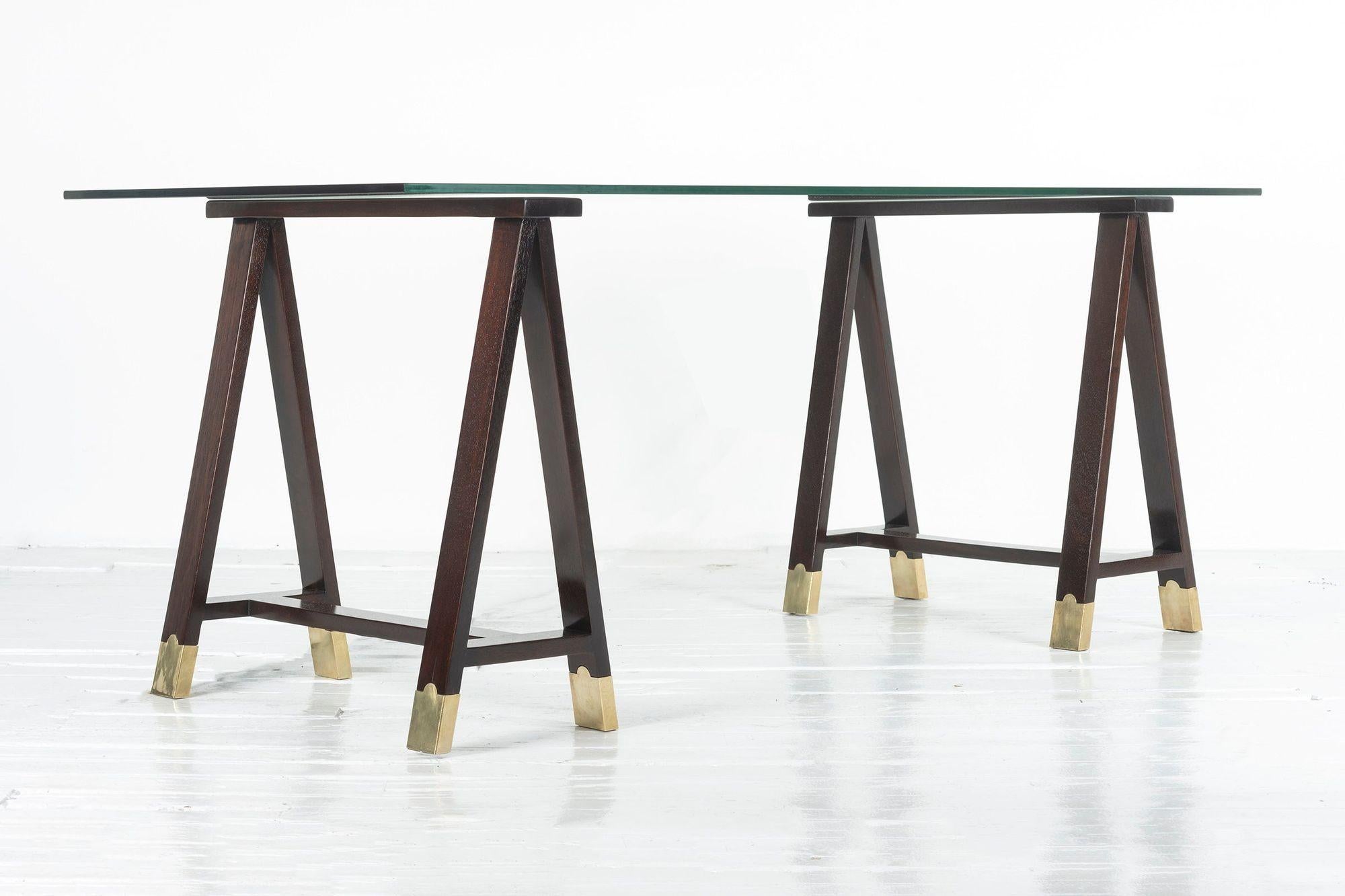Mid-Century Modern Arturo Pani Trestle Table For Sale