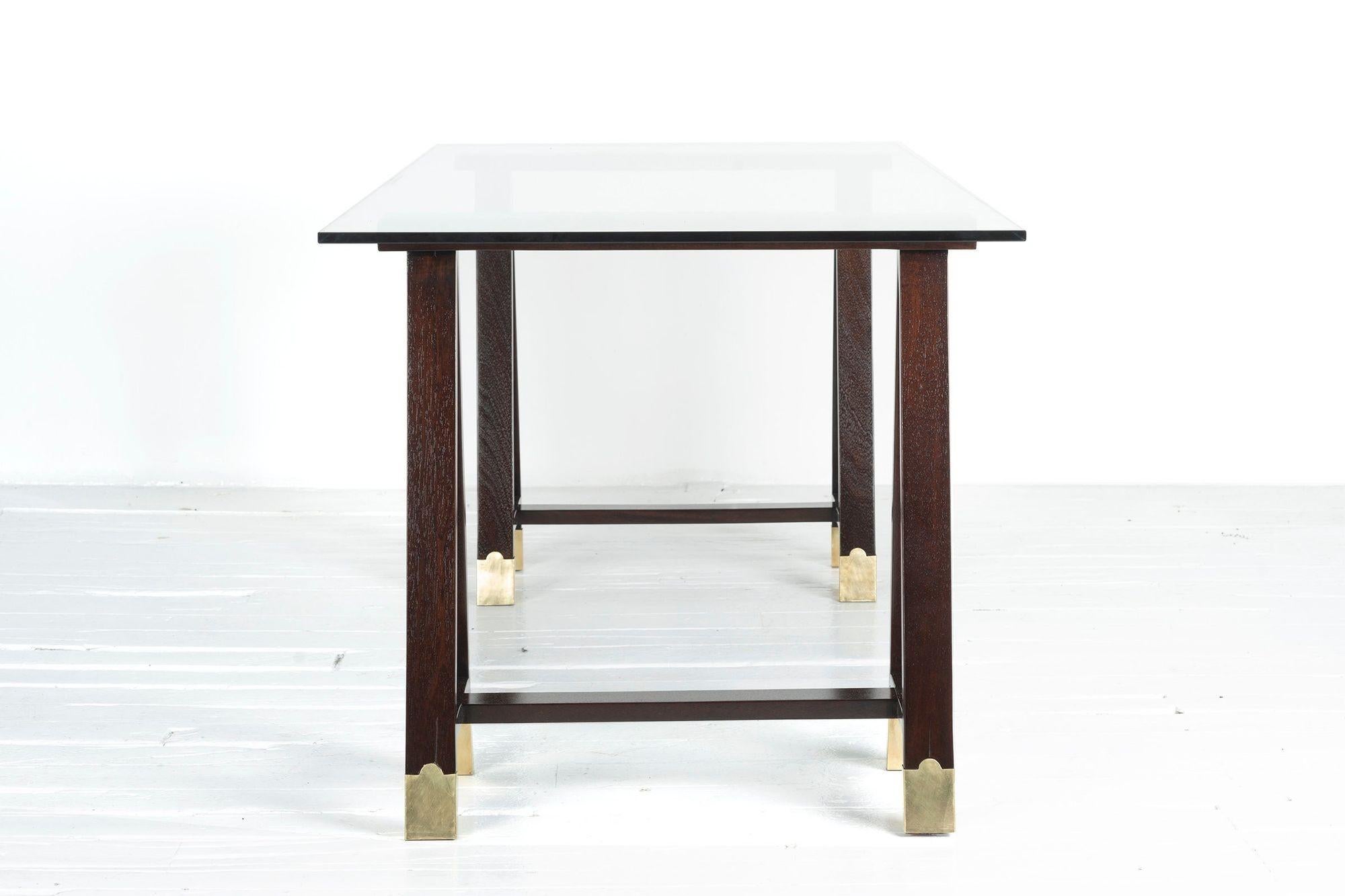 Appliqué Arturo Pani Trestle Table For Sale