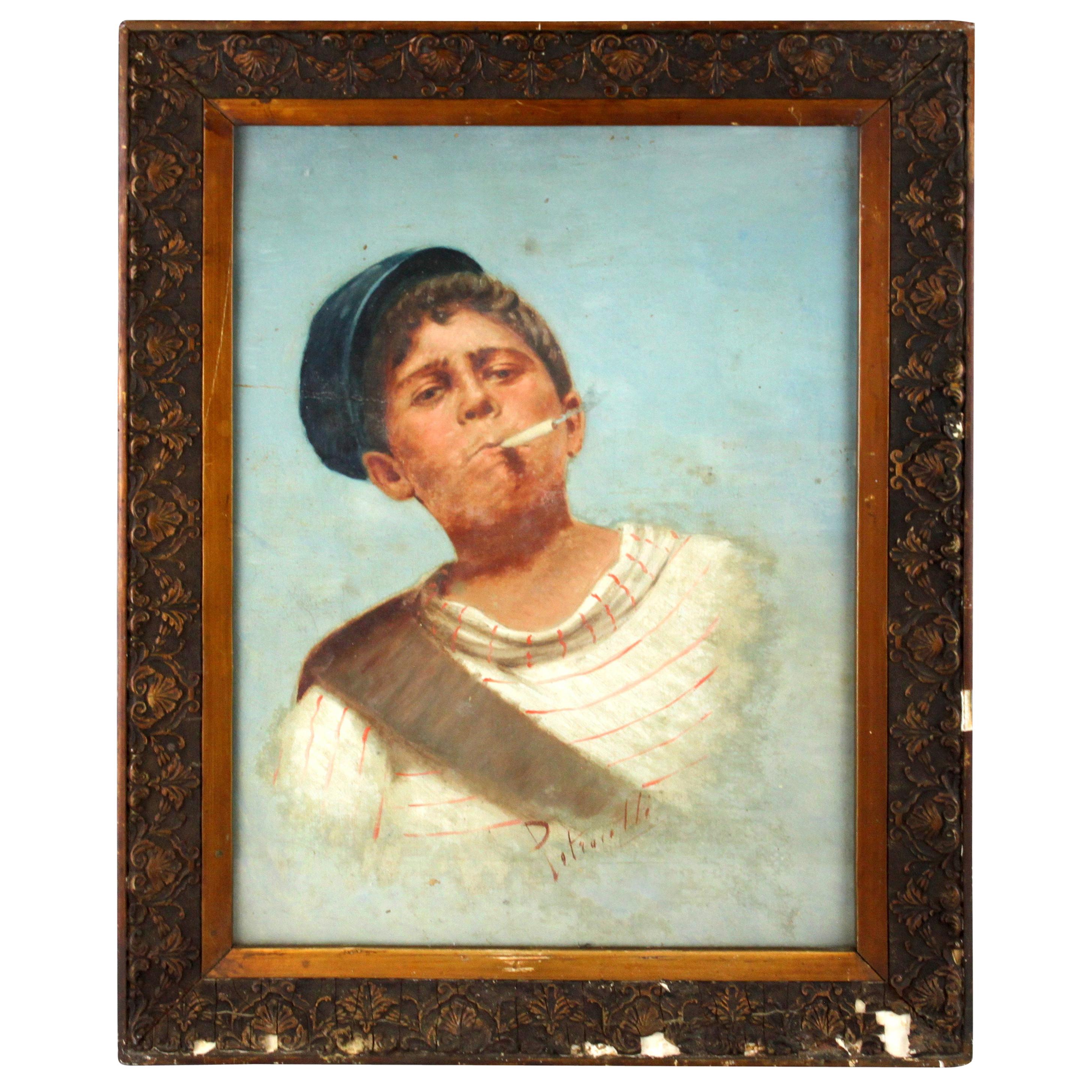 Arturo Petrocelli, a Young Neapolitan Boy with Cigarette, circa 1880s