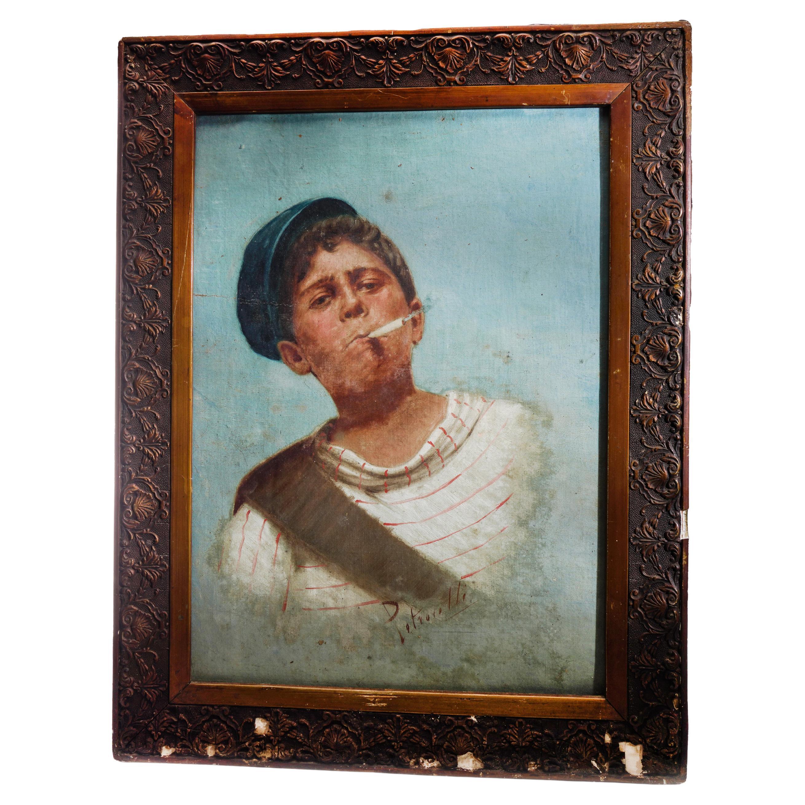 Arturo Petrocelli, a Young Neapolitan Boy with Cigarette, circa 1880s