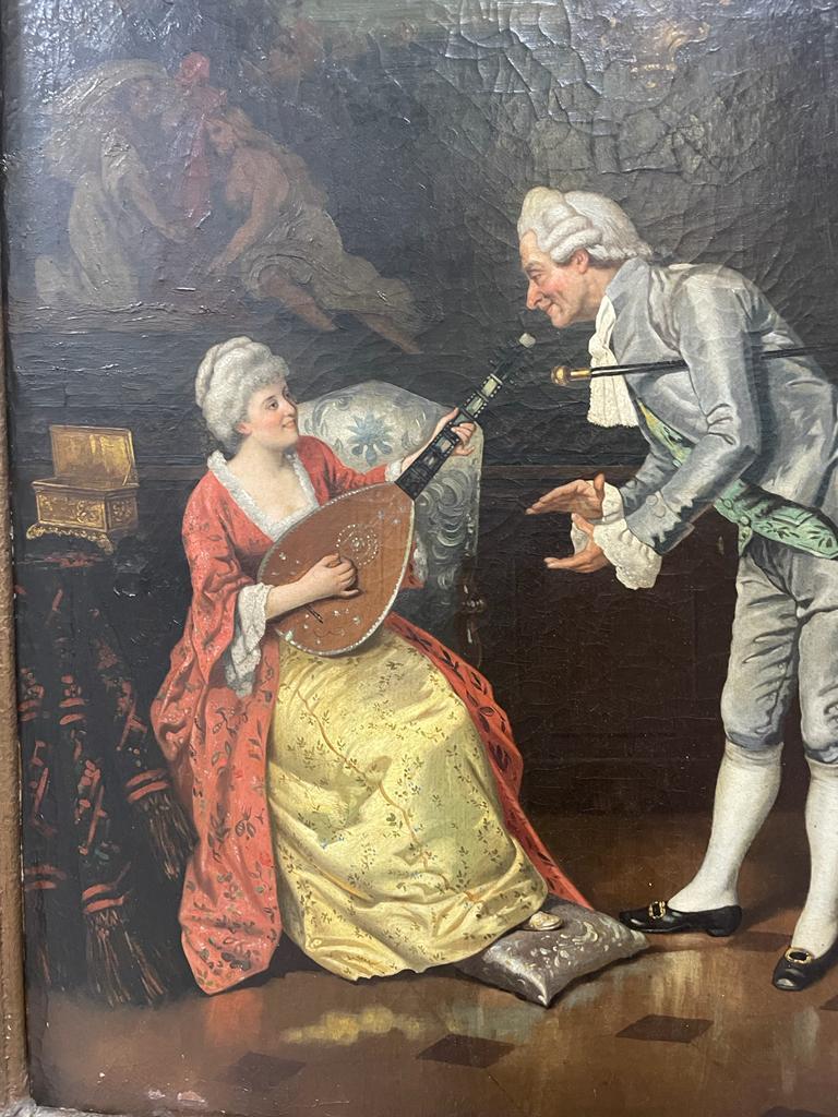Scene Galante - Painting by Arturo Ricci