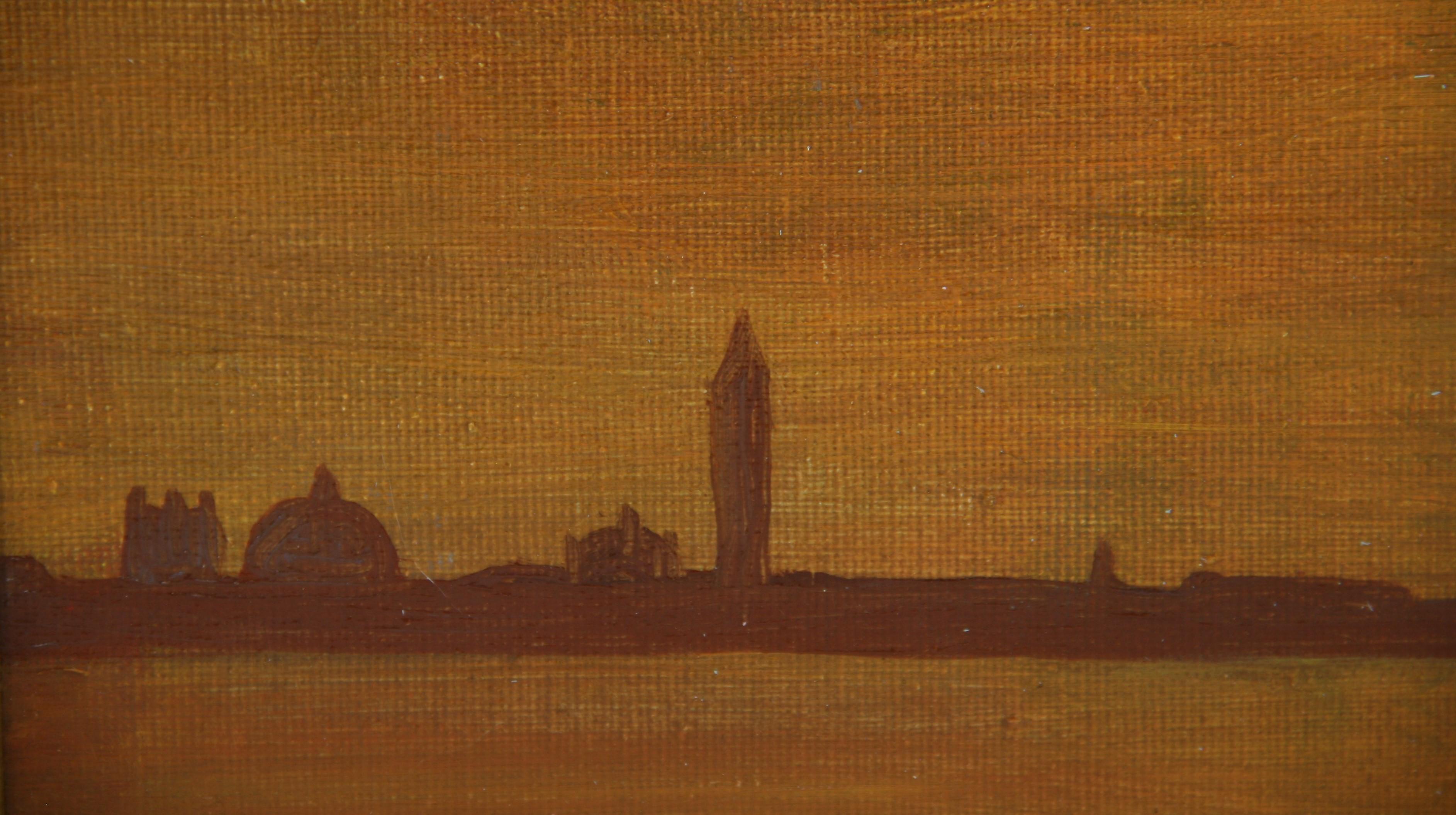 Venice Night Landscape - Painting by Arturo Ricci