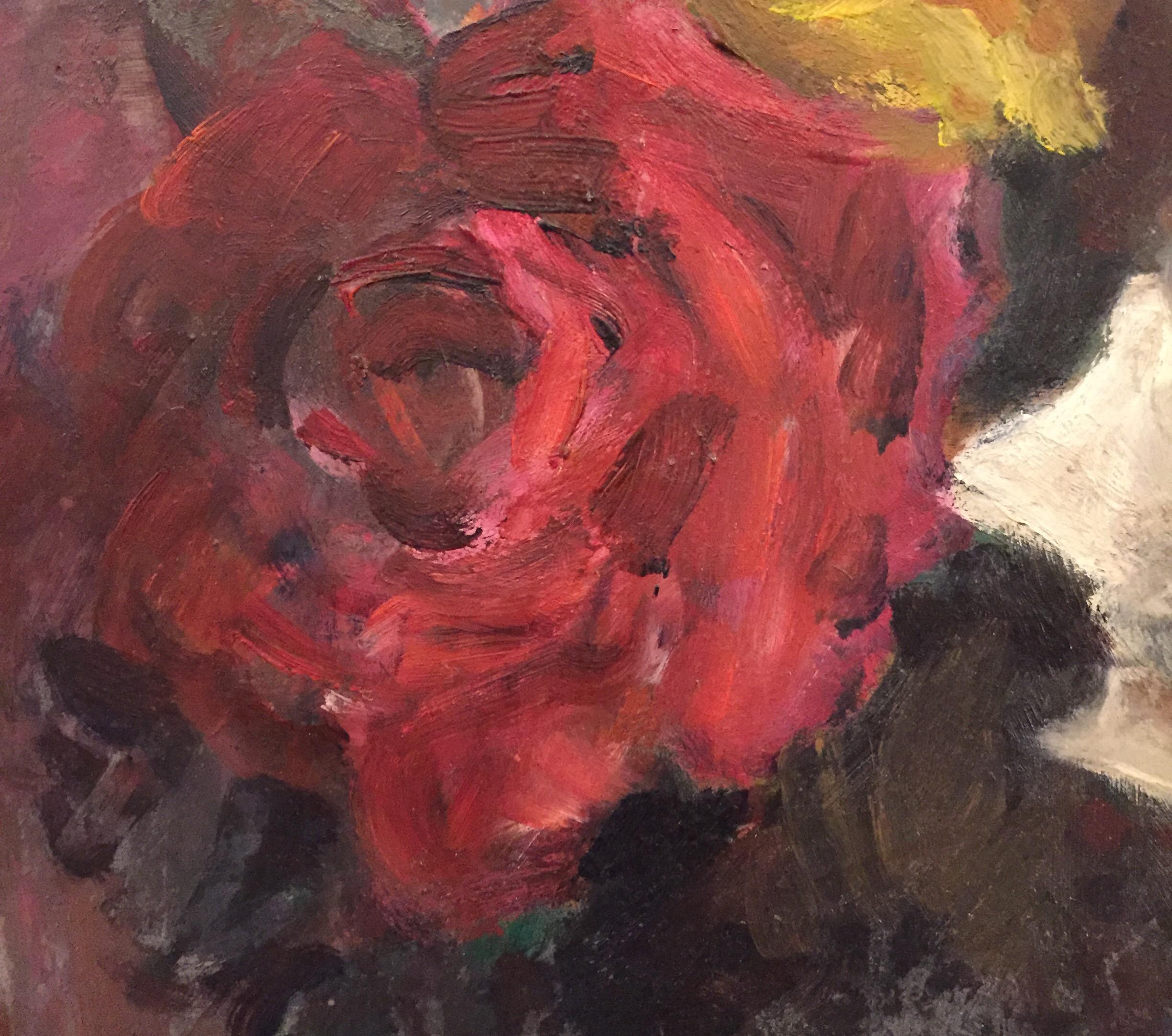 20th Century Roses Still Life Painting by Italian Arturo Tosi In Good Condition In Milan, IT