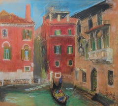 Artur Nikitin(1936-2022) Venise, papier/pastel, 49x60 cm
