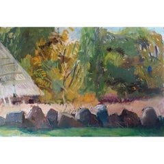 Landscape. 2000. Cardboard, oil, 41x60 cm