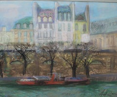 Paris, papier/pastel, 61x72 cm
