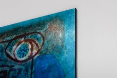 Artwork by E. Hennekens, Organic painting on steel panel, Abstract Art, 1970's