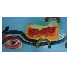 Artwork by E. Hennekens, Organic painting on steel panel, Abstract Art, 1970's