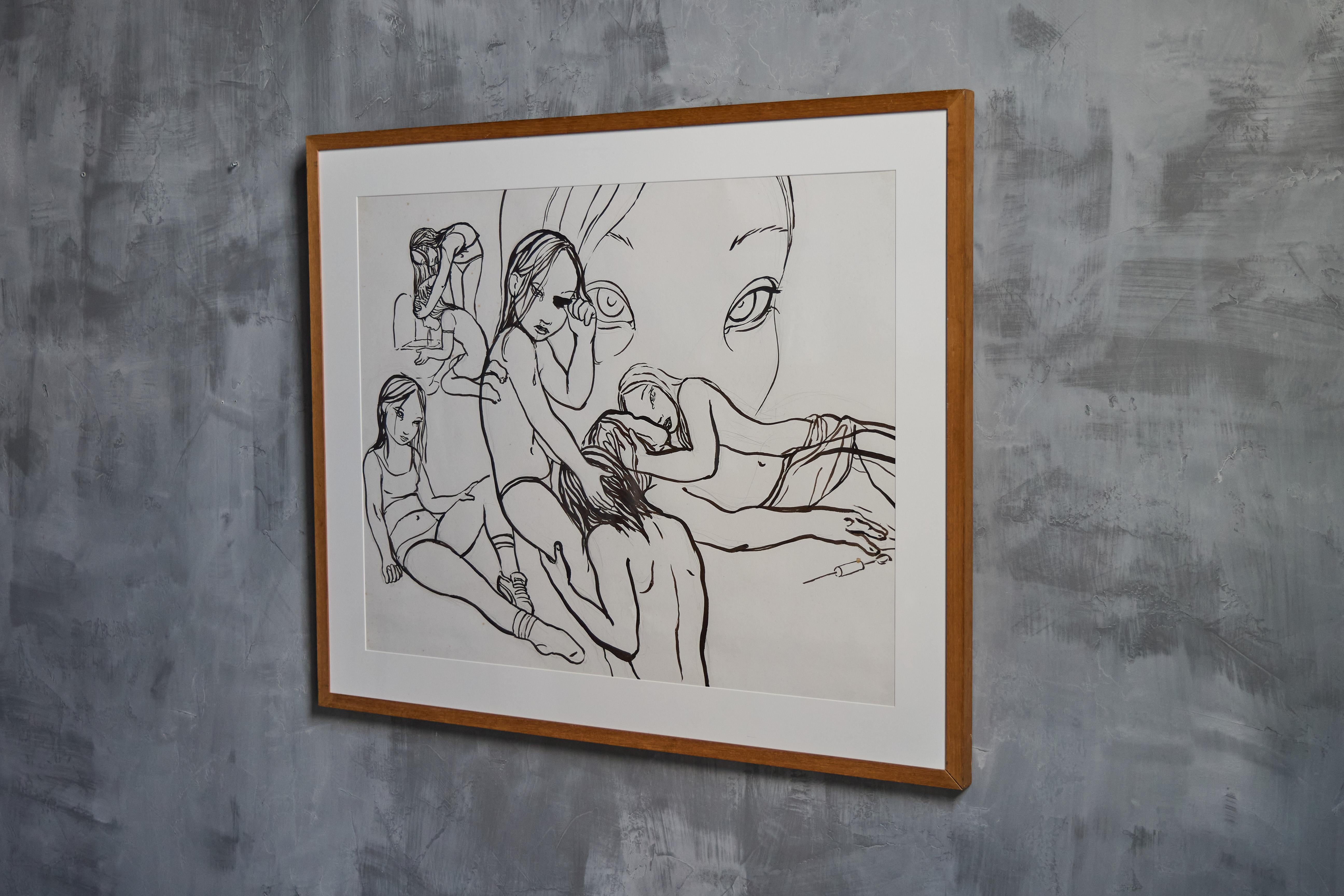 Artwork by Rita Ackermann, USA, 1990s In Excellent Condition In Antwerp, BE