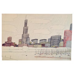 Artwork by Wesley Willis  “The Lakefront 1986”