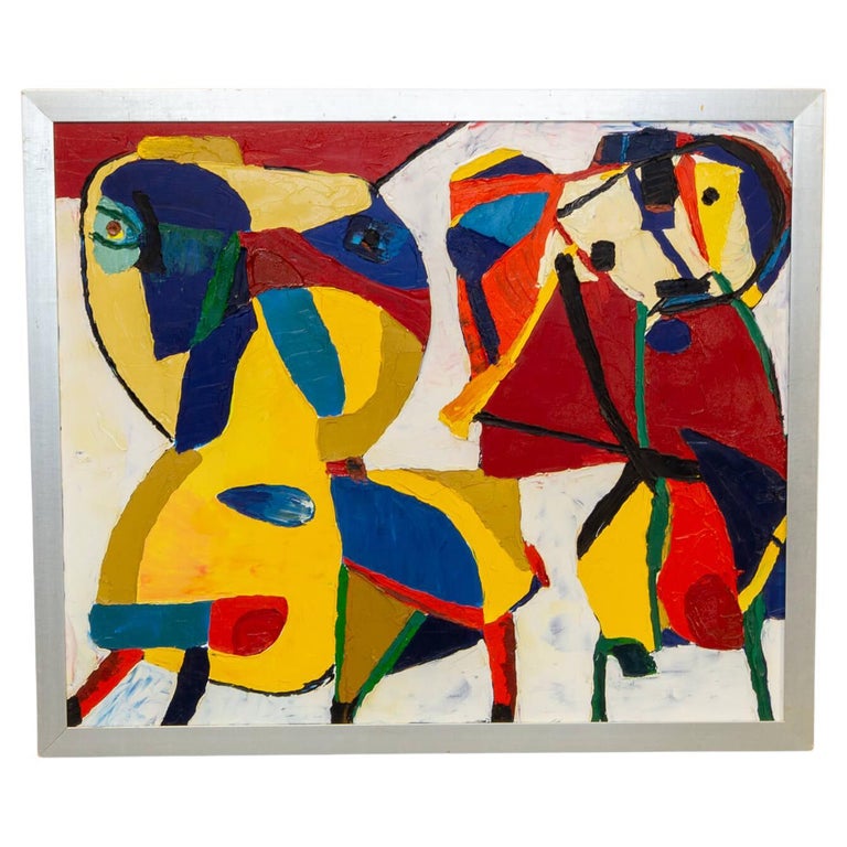 Artwork in Oil Paint on Canvas by Majeed For Sale at 1stDibs