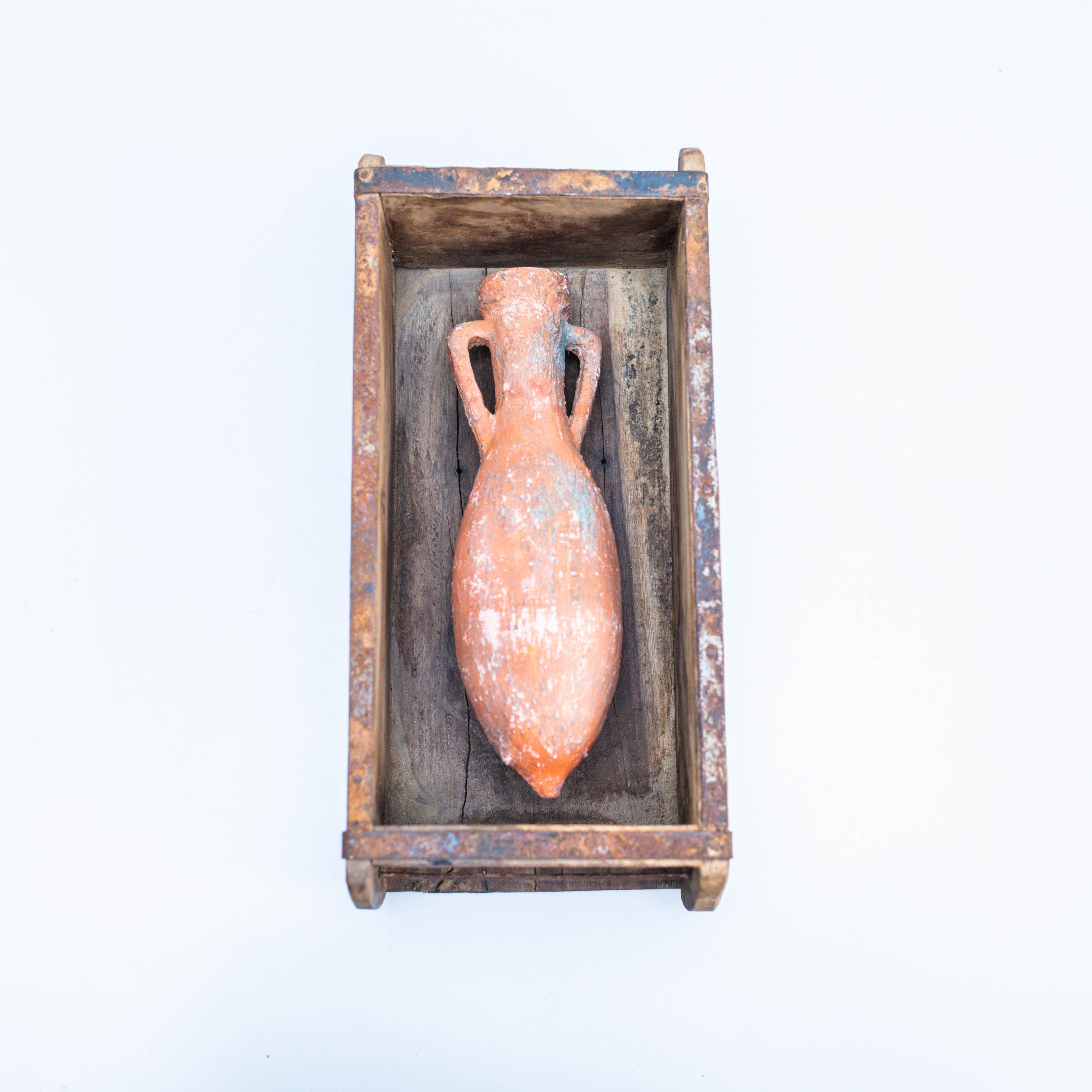 Spagnolo Opera d'arte con vecchia anfora, circa 1990 in vendita