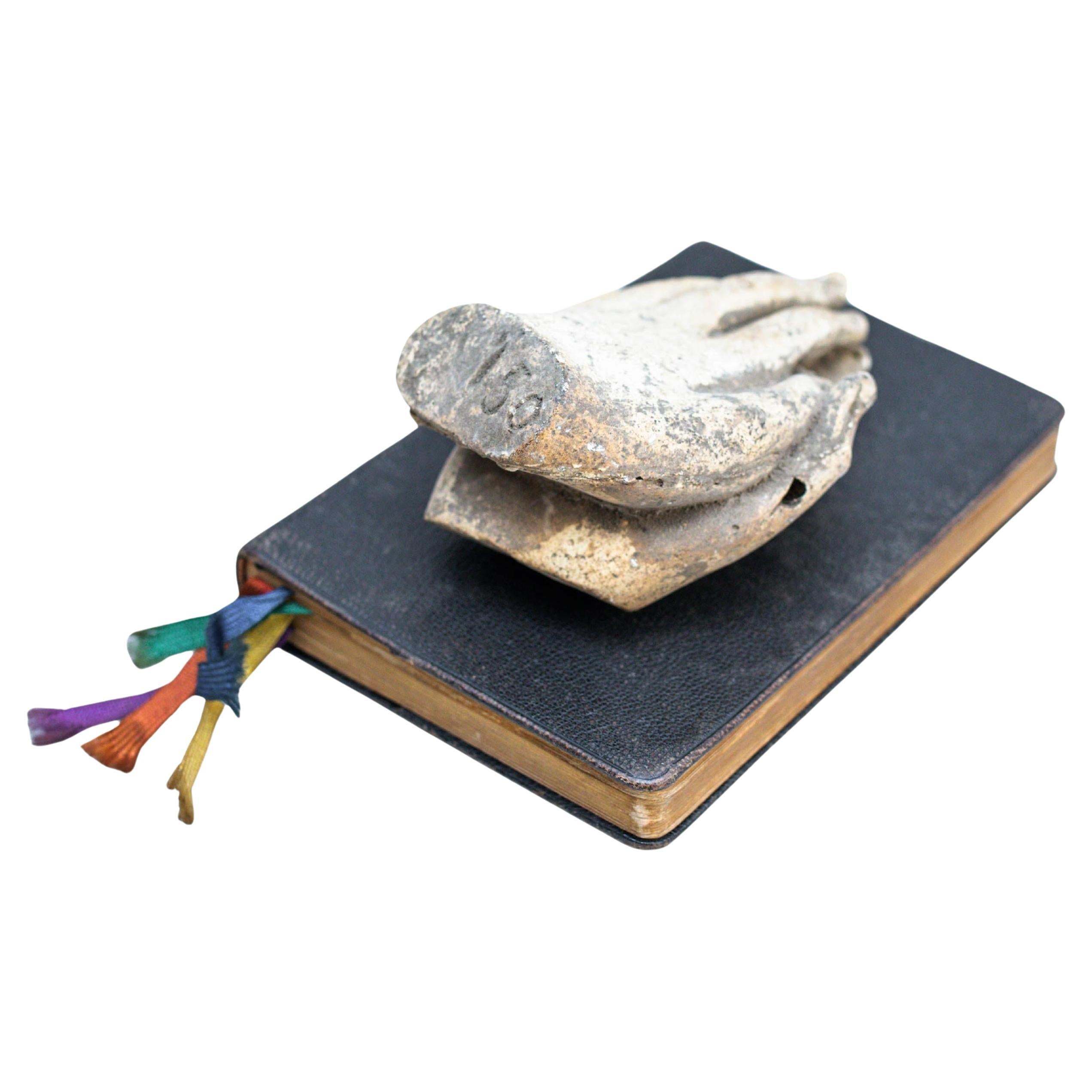 Artwork with Old Book and Mysterious Praying Hands, Circa 1990