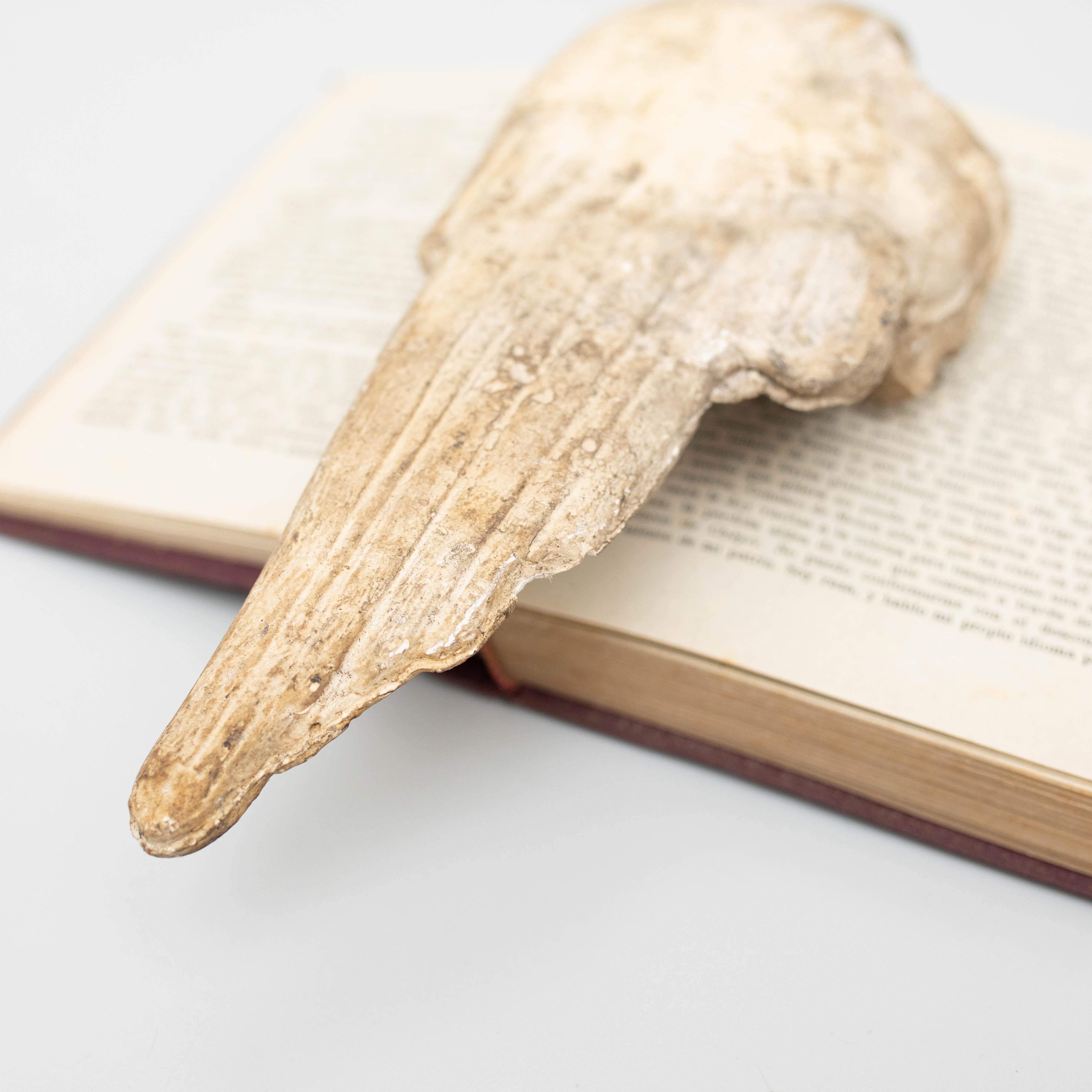 Opera d'arte con libro antico e ali di scultura misteriosa, circa 1990 in vendita 1