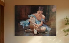 Bailarina, Arte figurativo, Pintura al óleo original, Único en su género
