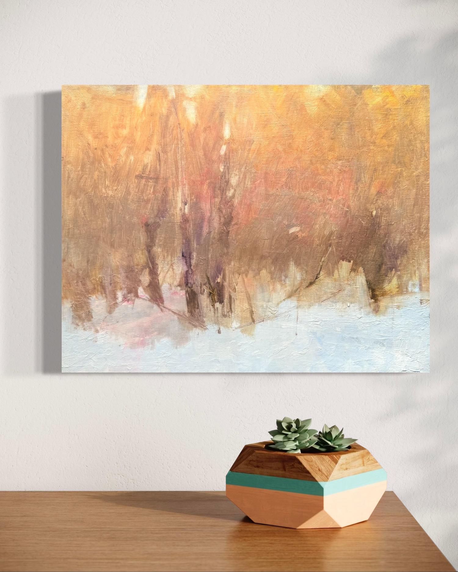 Landschaft Impressionismus Original Ölgemälde, Einzigartig (Braun), Landscape Painting, von Artyom Abrahamyan