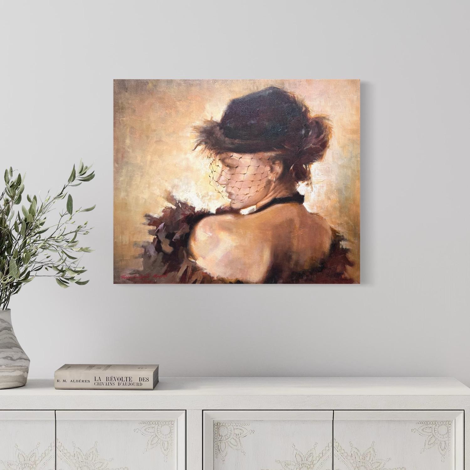 Porträt von Anna, Frauen, Original-Ölgemälde, Unikat – Painting von Artyom Abrahamyan