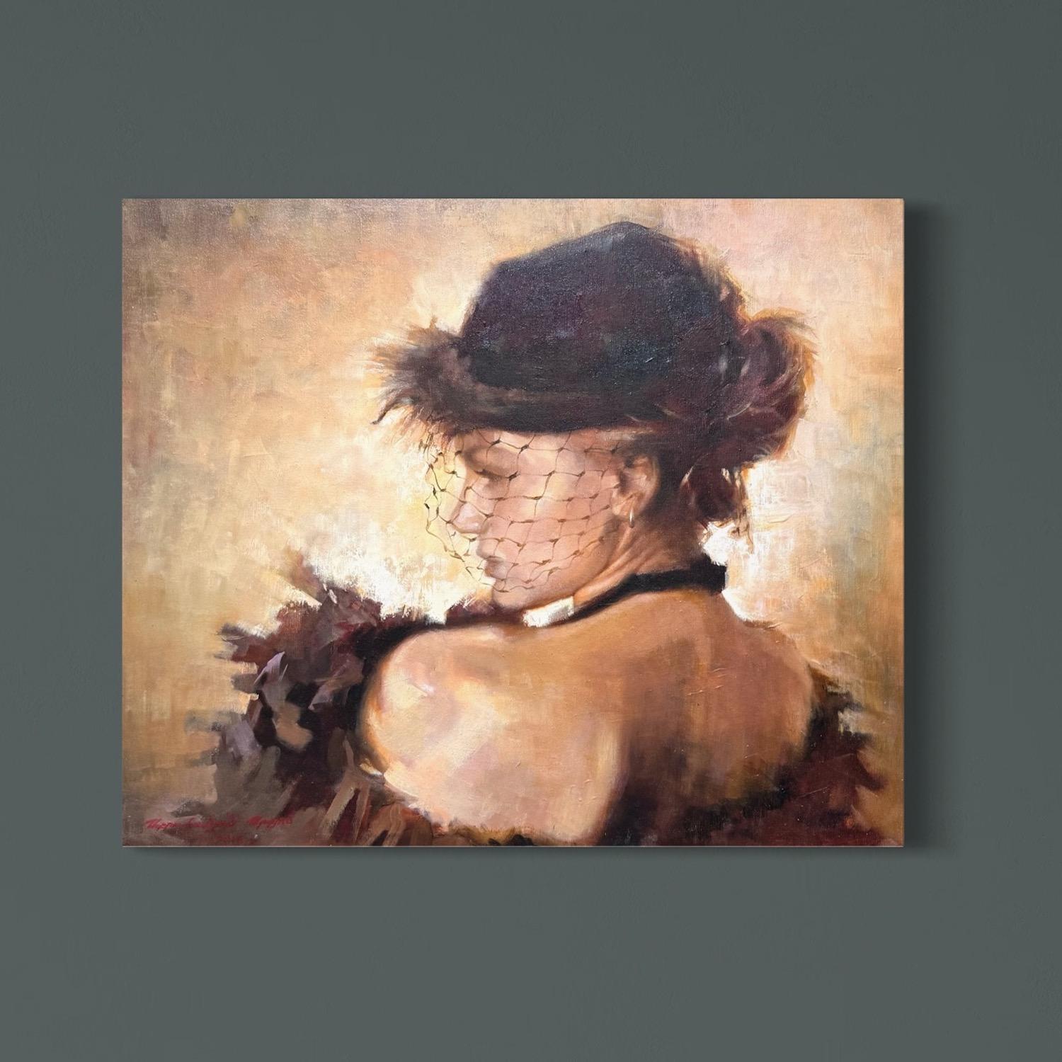 Porträt von Anna, Frauen, Original-Ölgemälde, Unikat (Realismus), Painting, von Artyom Abrahamyan