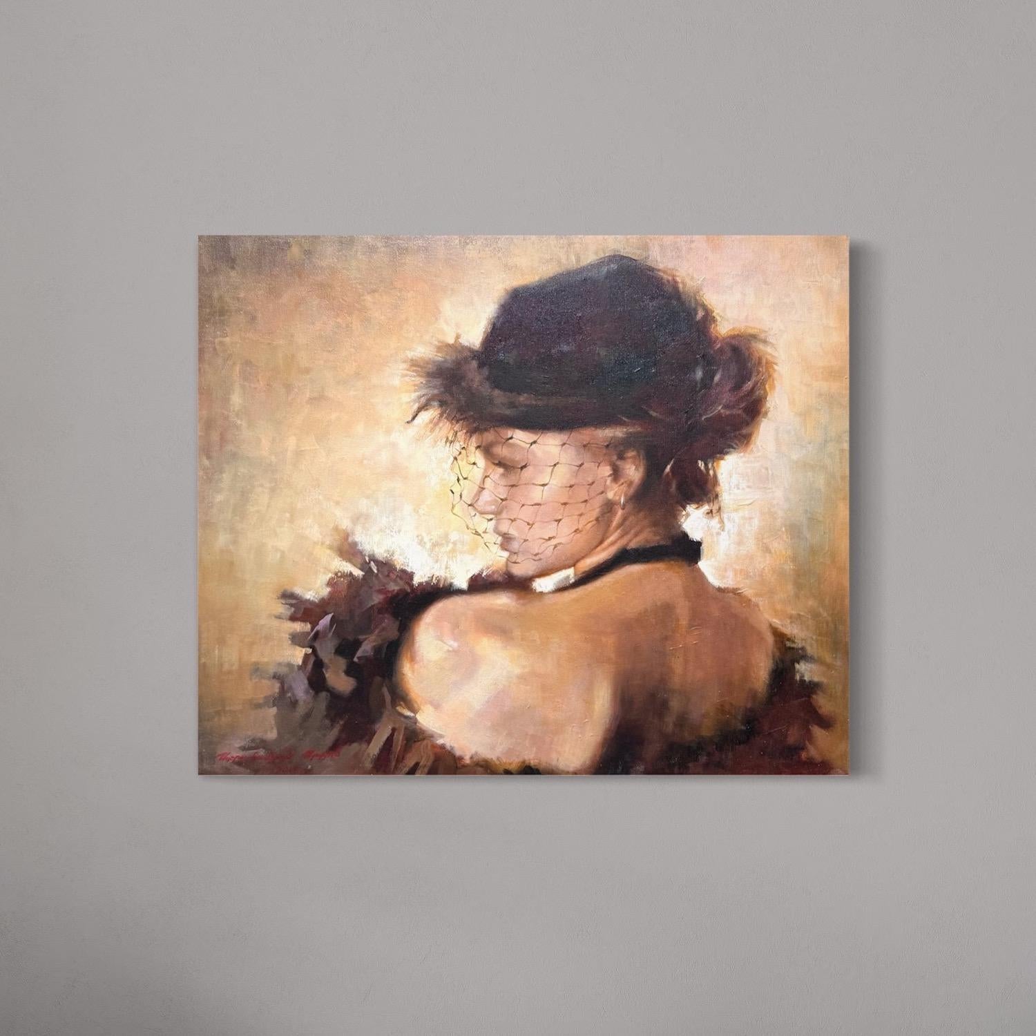 Künstler: Artyom Abrahamyan,
Werk: Original Ölgemälde, Handgemachtes Kunstwerk, Unikat 
Medium: Öl auf Leinwand 
Jahr: 2025
Stil: Porträt Kunst,  
Titel: Porträt von Anna,
Größe: 19 x 23 x0,8 Zoll,  (49x59x2cm)
Ungerahmt, auf Holzleiste aufgespannt,