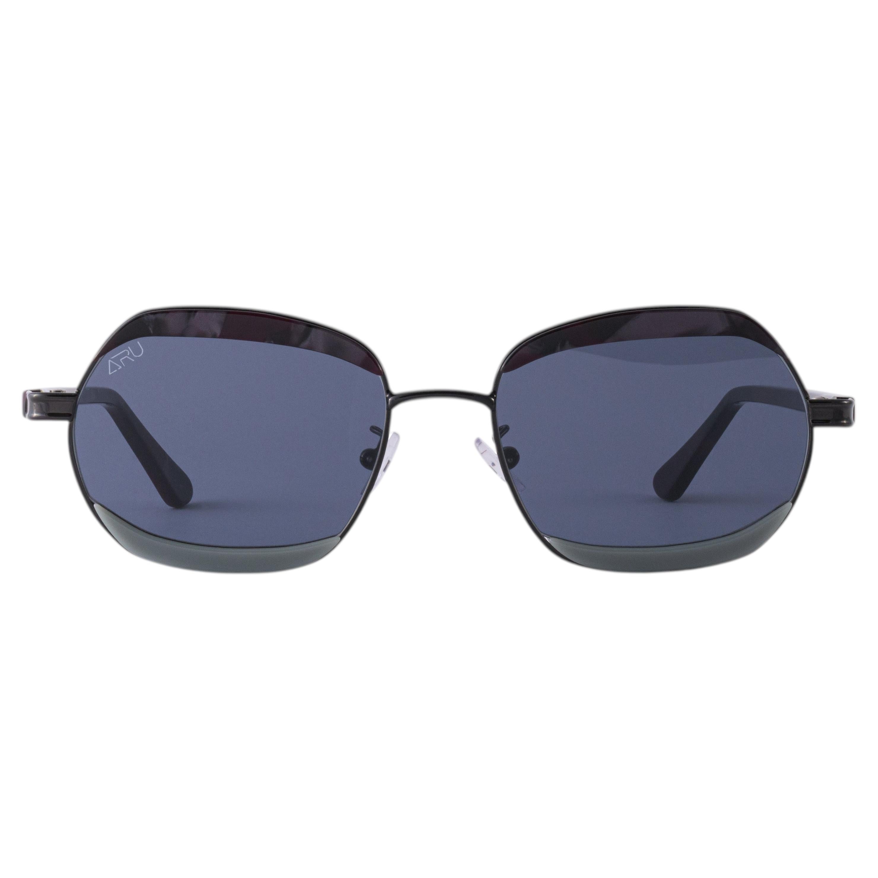 Aru Contemporary Unisex Black Tone Tortoire Sunglasses, New Condition
