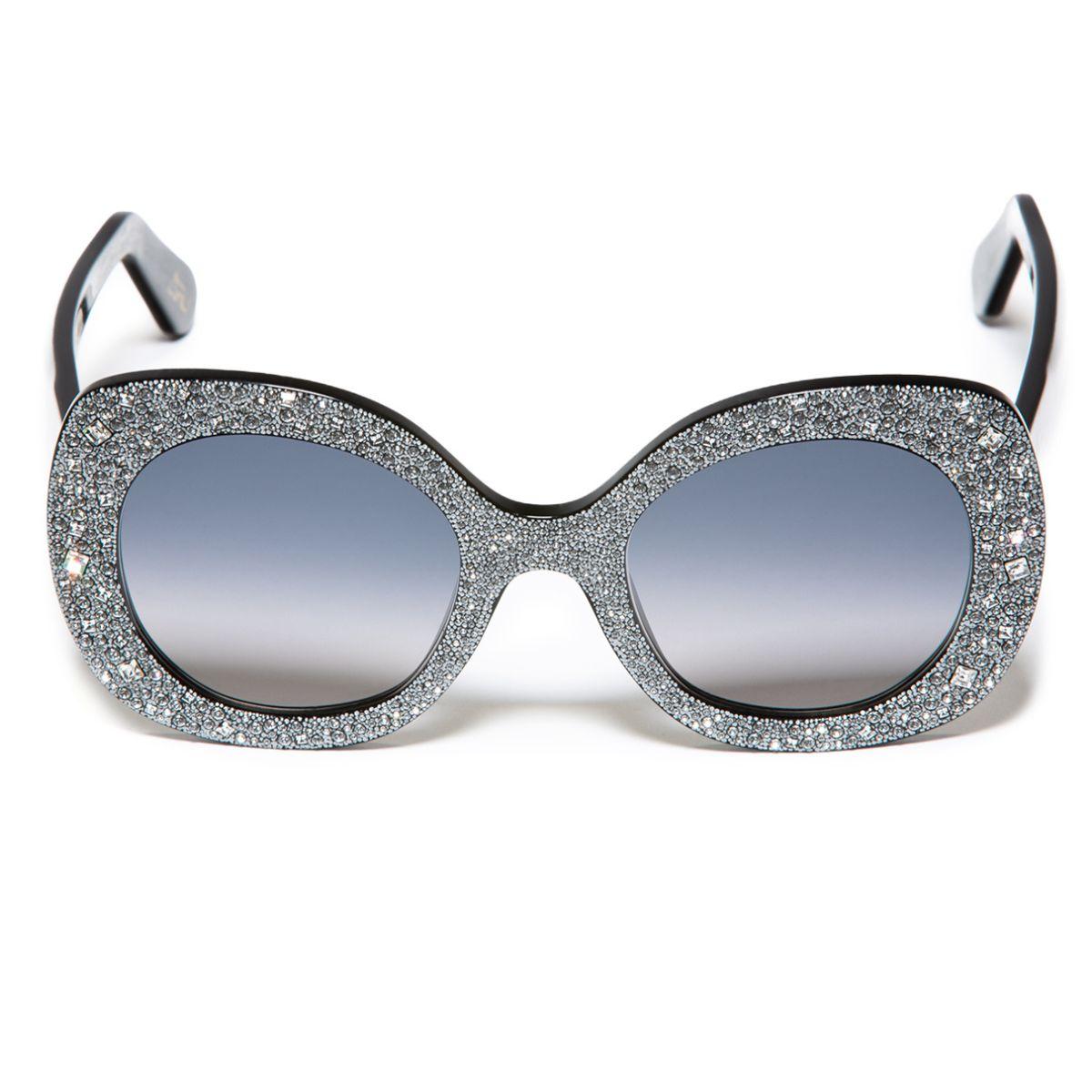 Women's or Men's Aru Black with swarovski stones Sunglasses NWOT For Sale