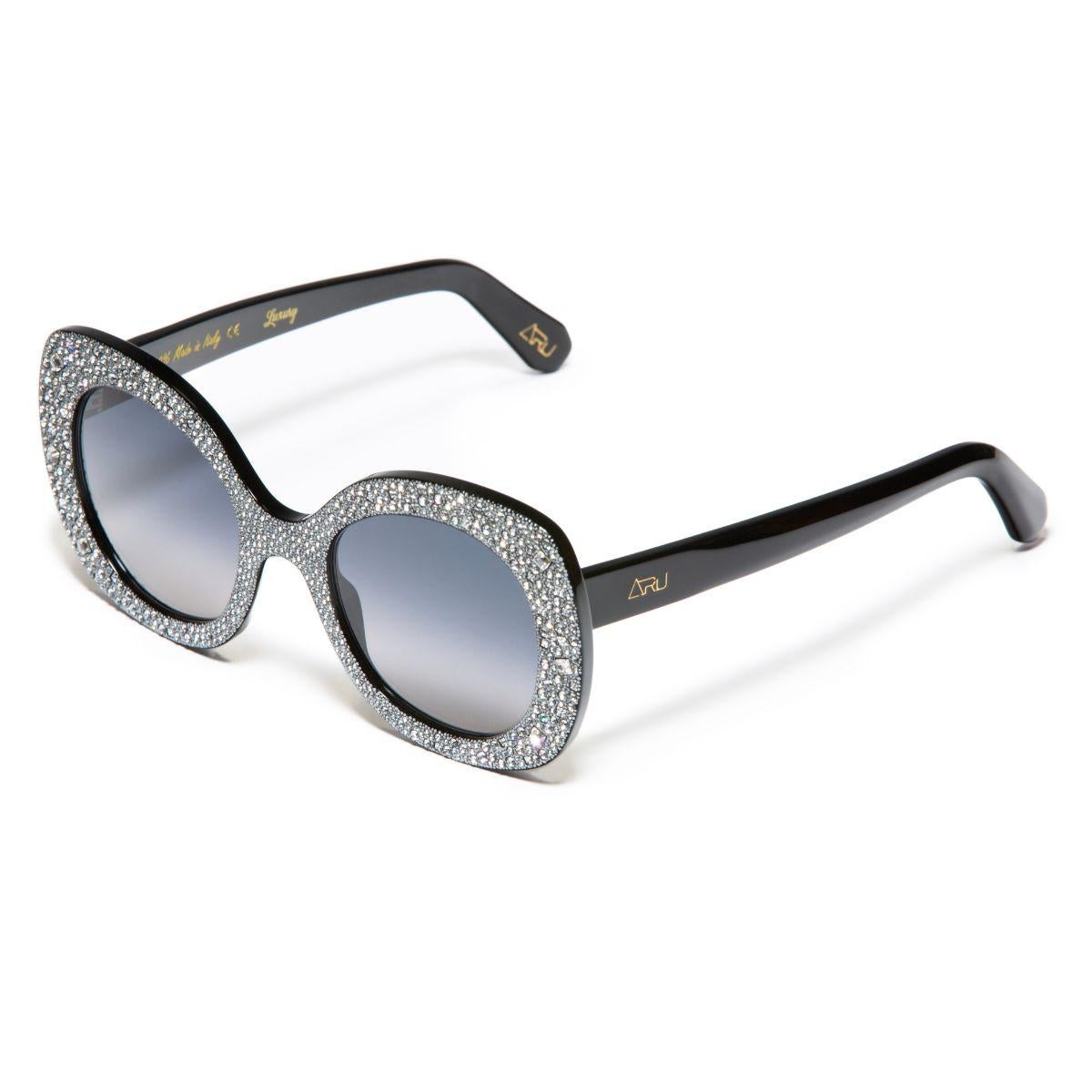 Aru Black with swarovski stones Sunglasses NWOT For Sale 1