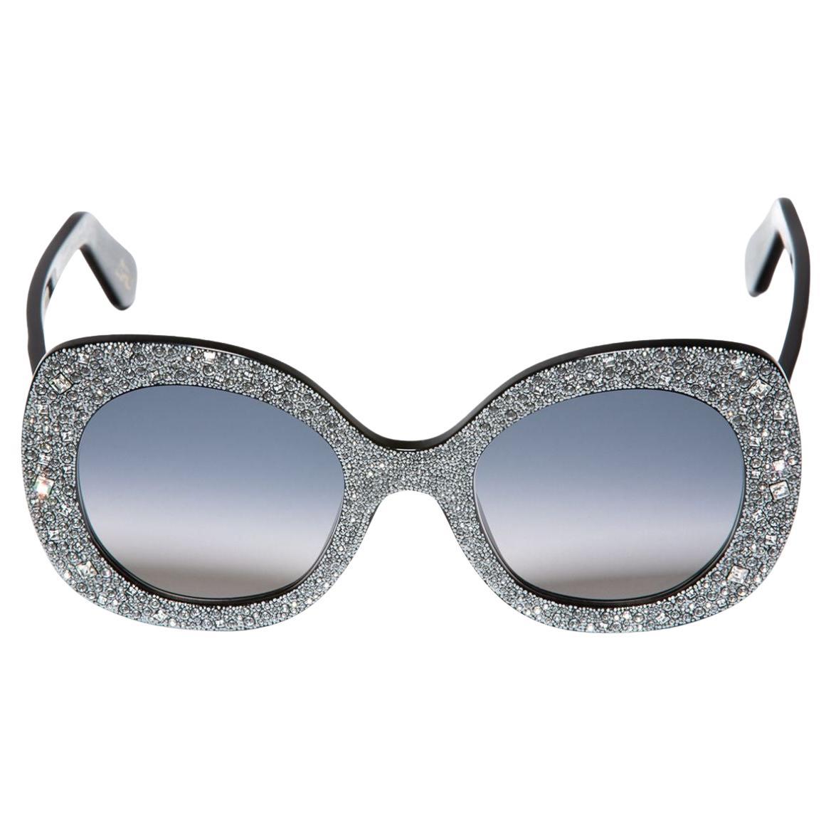 Aru Black with swarovski stones Sunglasses NWOT For Sale