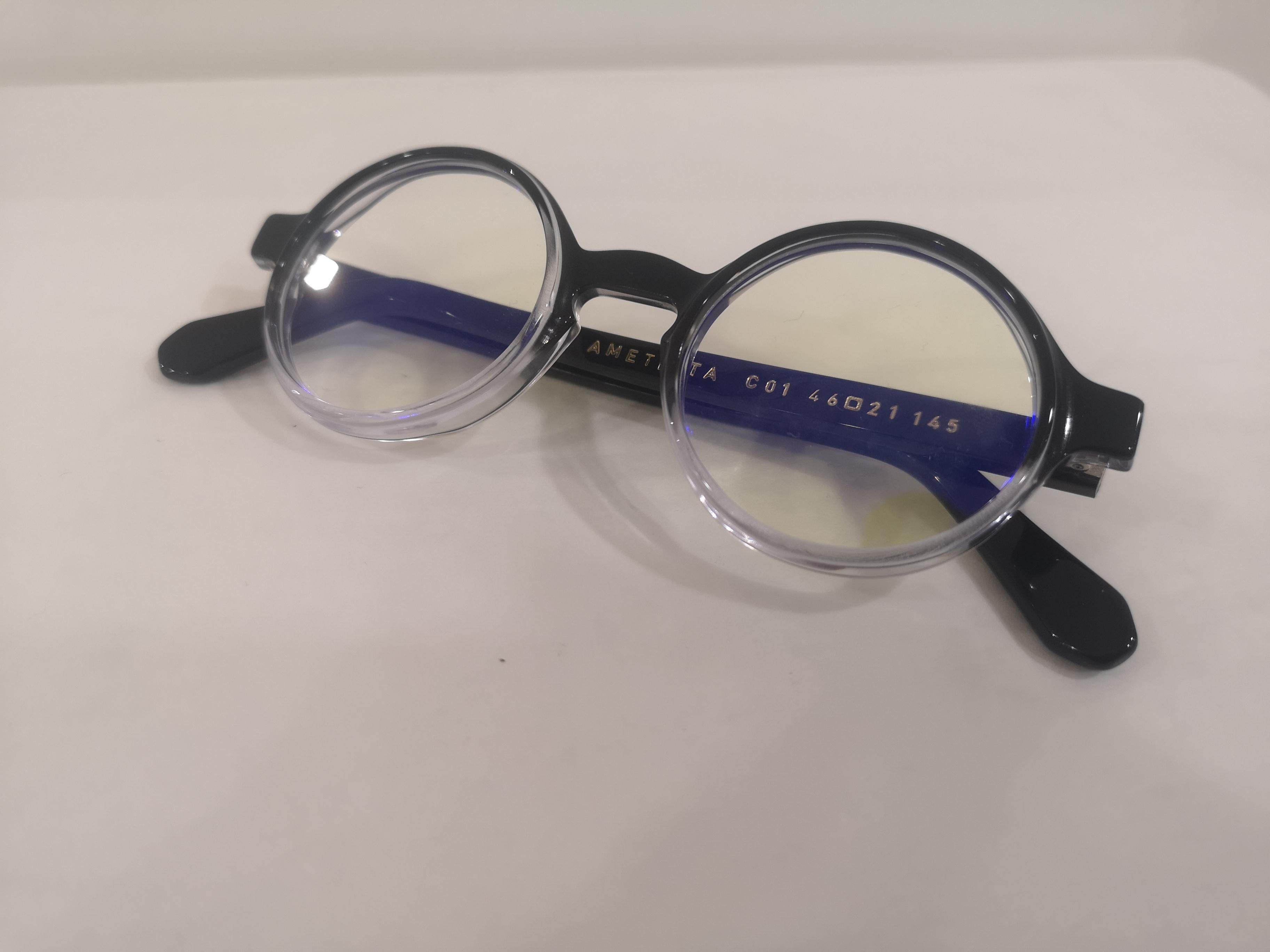 Aru eyewear black round sunglasses In New Condition In Capri, IT
