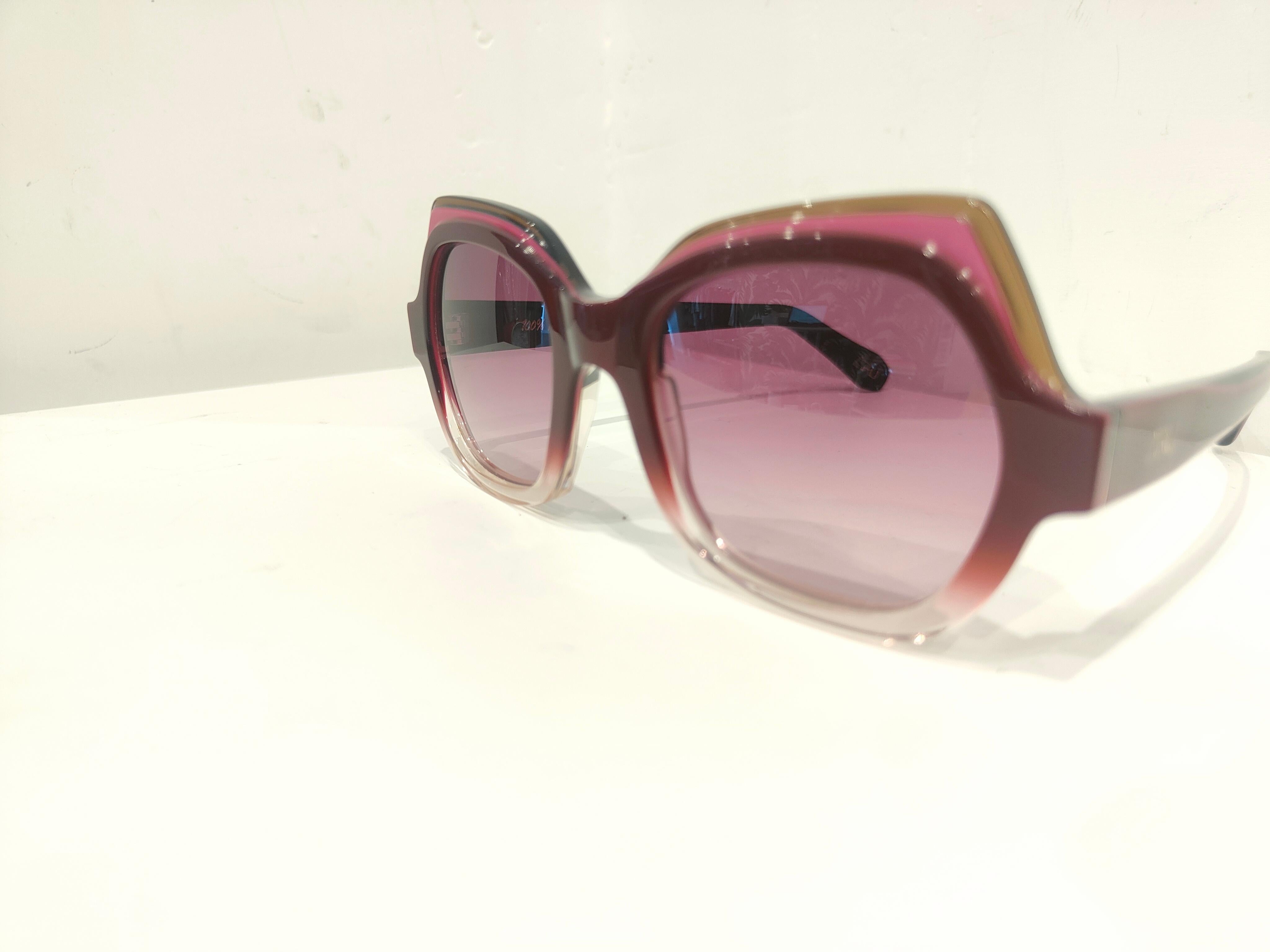 Lunettes de soleil Aru Purple Pink NWOT Neuf - En vente à Capri, IT
