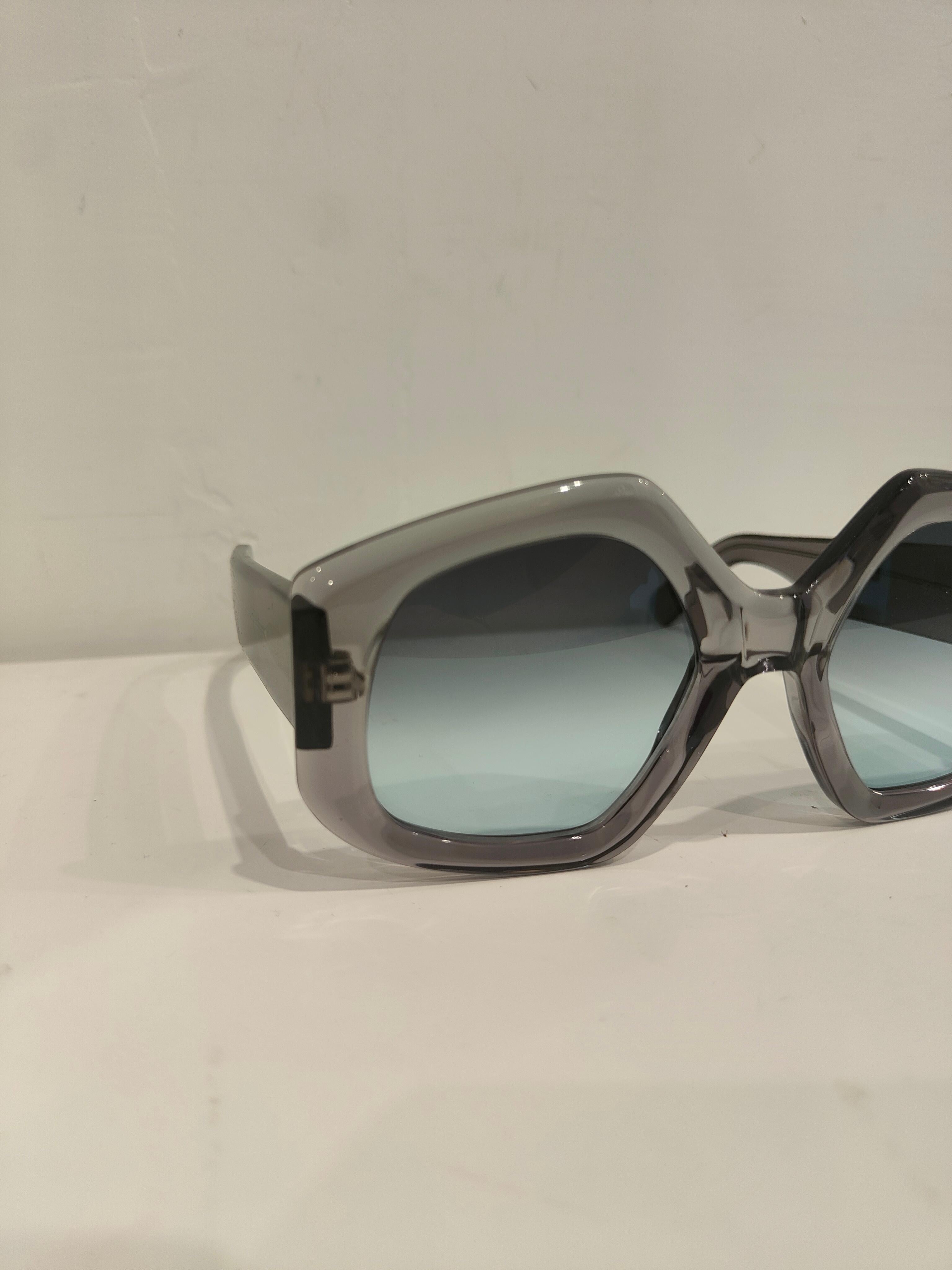 Gray Aru see through polarized sunglasses NWOT For Sale