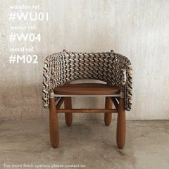 Fauteuil Aruanã extérieur en Wood Wood massif, techniques artisanales durables.