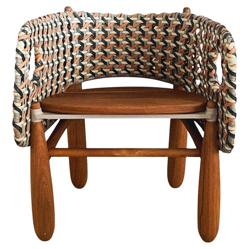 Aruanã Armchair outdoor in Solid Wood, Artisanal Techniques Sustainable.