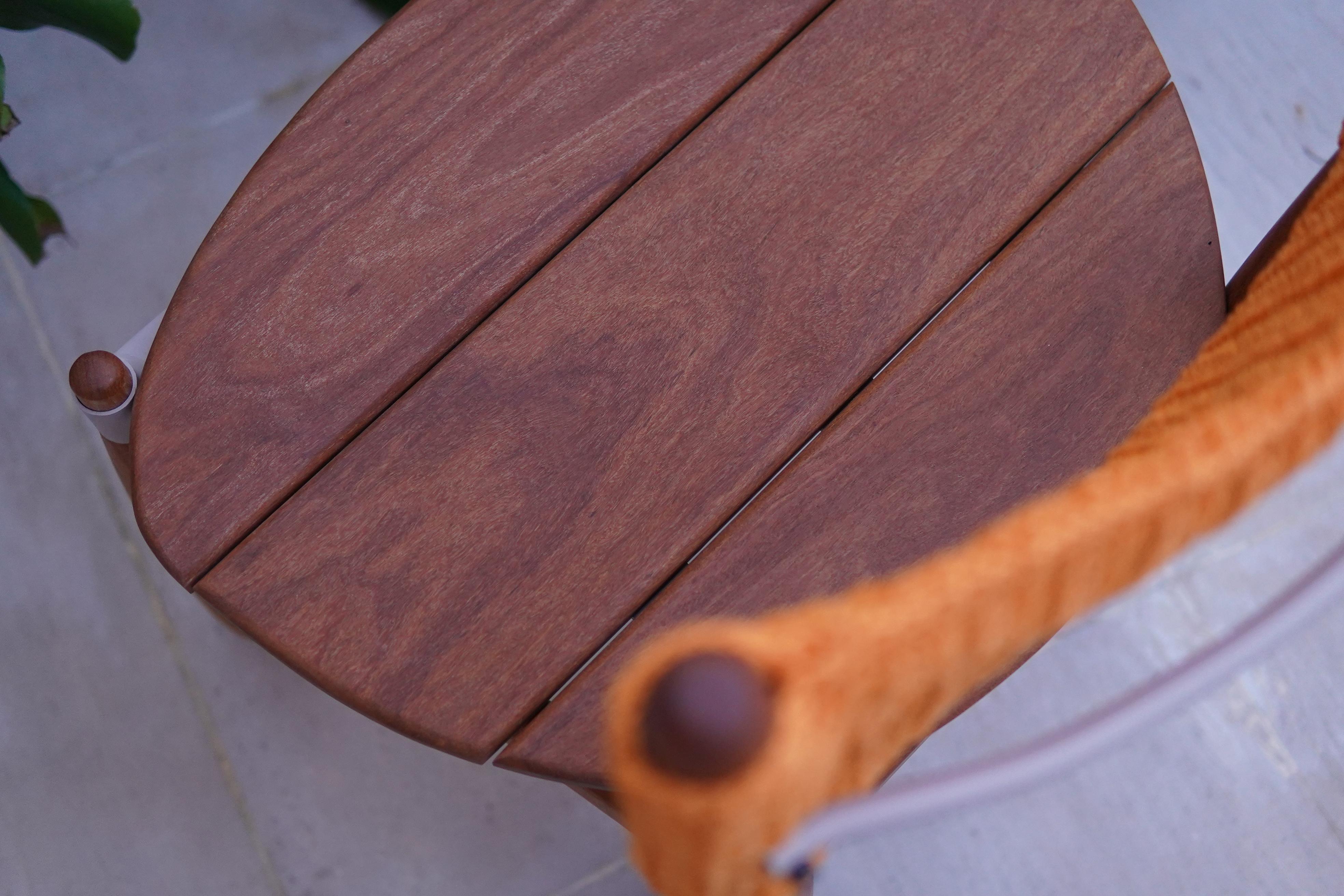 Brazilian Aruanã chair outdoor in Solid Wood, Artisanal Techniques Sustainable. For Sale
