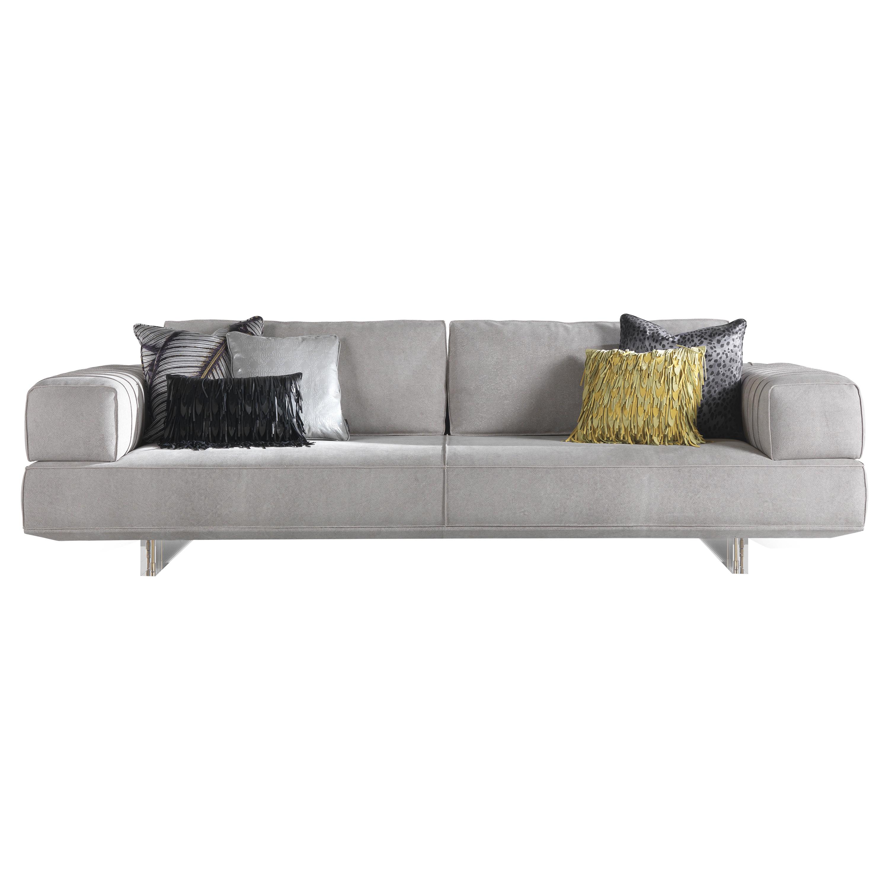 21st Century Aruba 3-Seater Sofa in Leather by Roberto Cavalli Home Interiors  For Sale