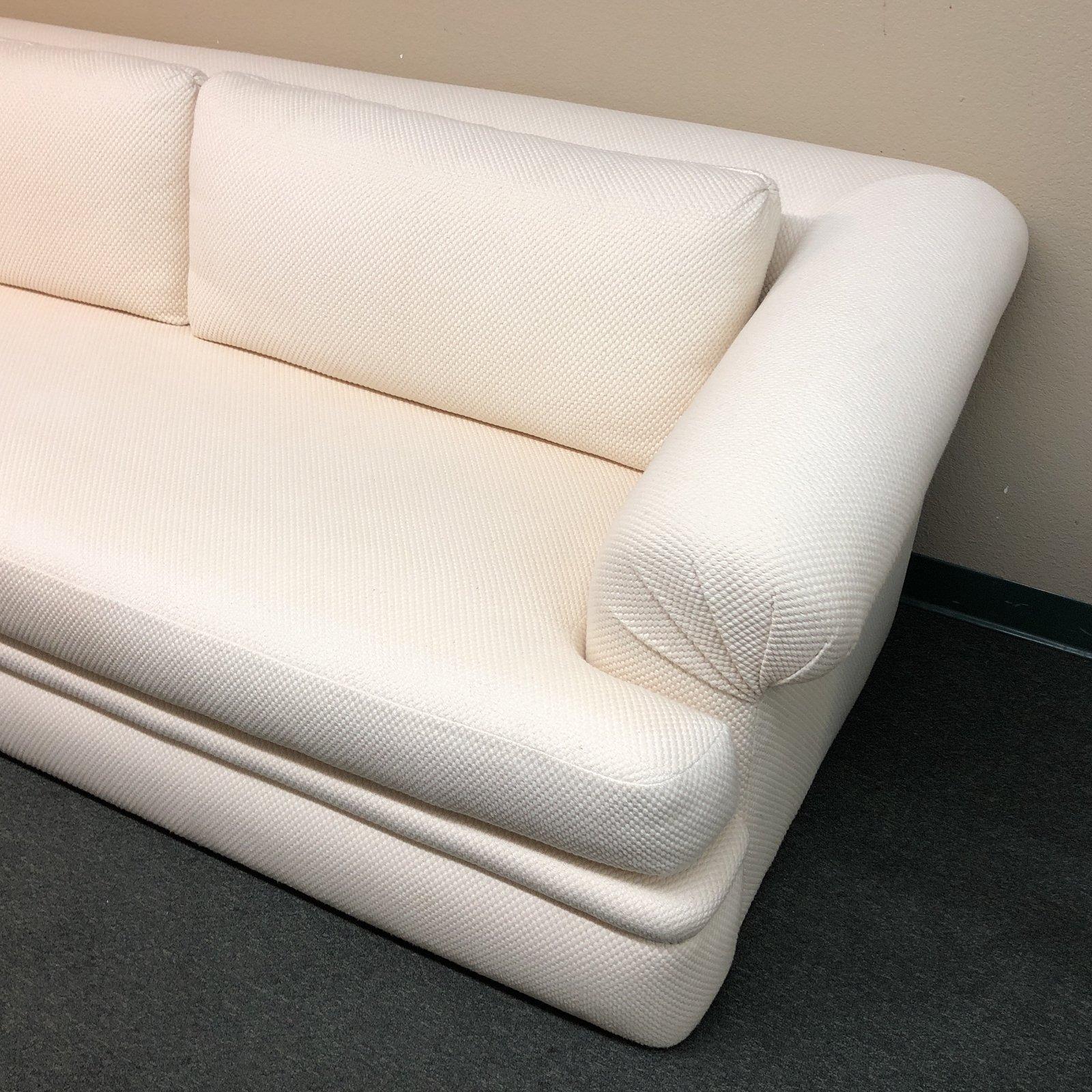 A.Rudin Off-White Upholstered Sofa In Good Condition For Sale In San Francisco, CA
