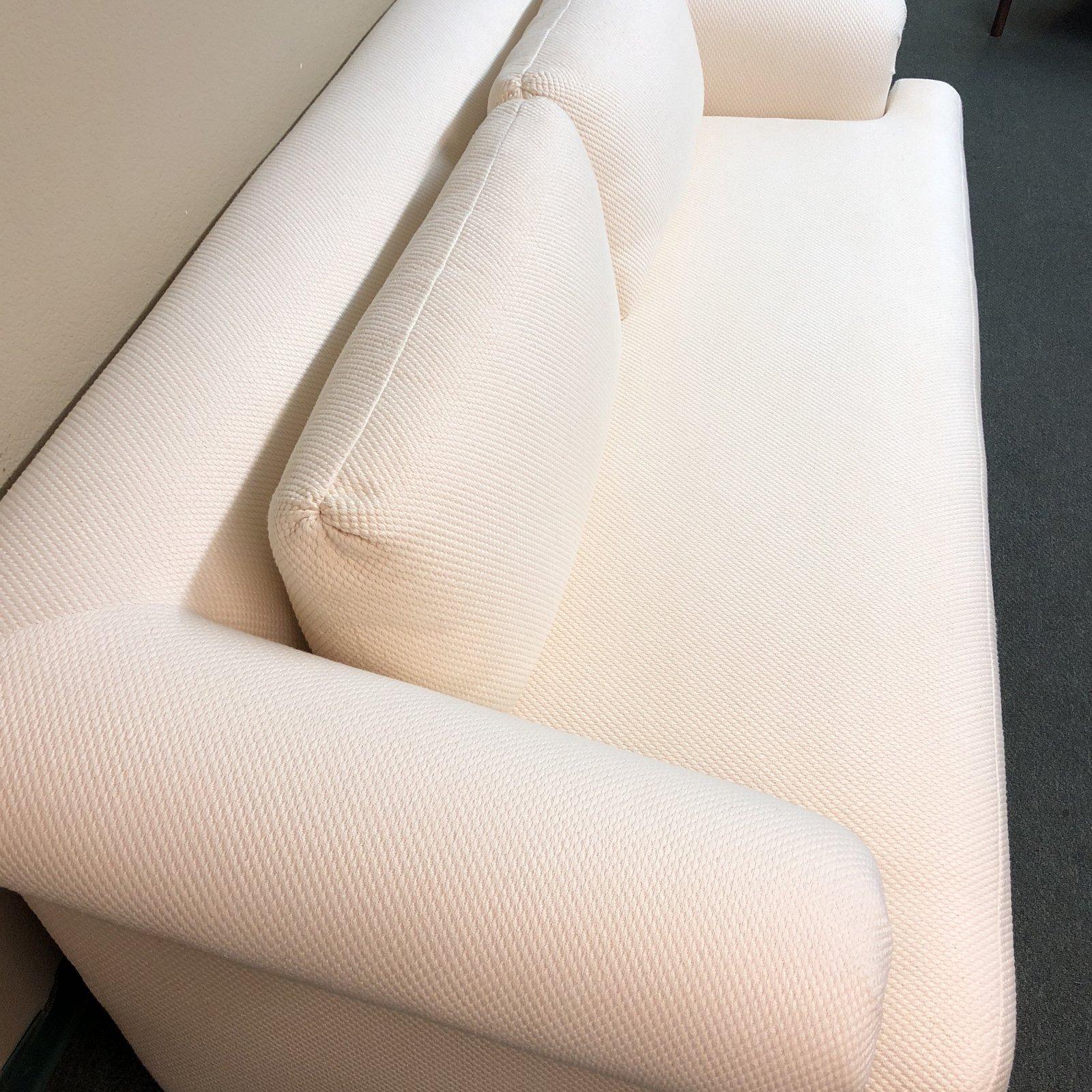 Contemporary A.Rudin Off-White Upholstered Sofa For Sale