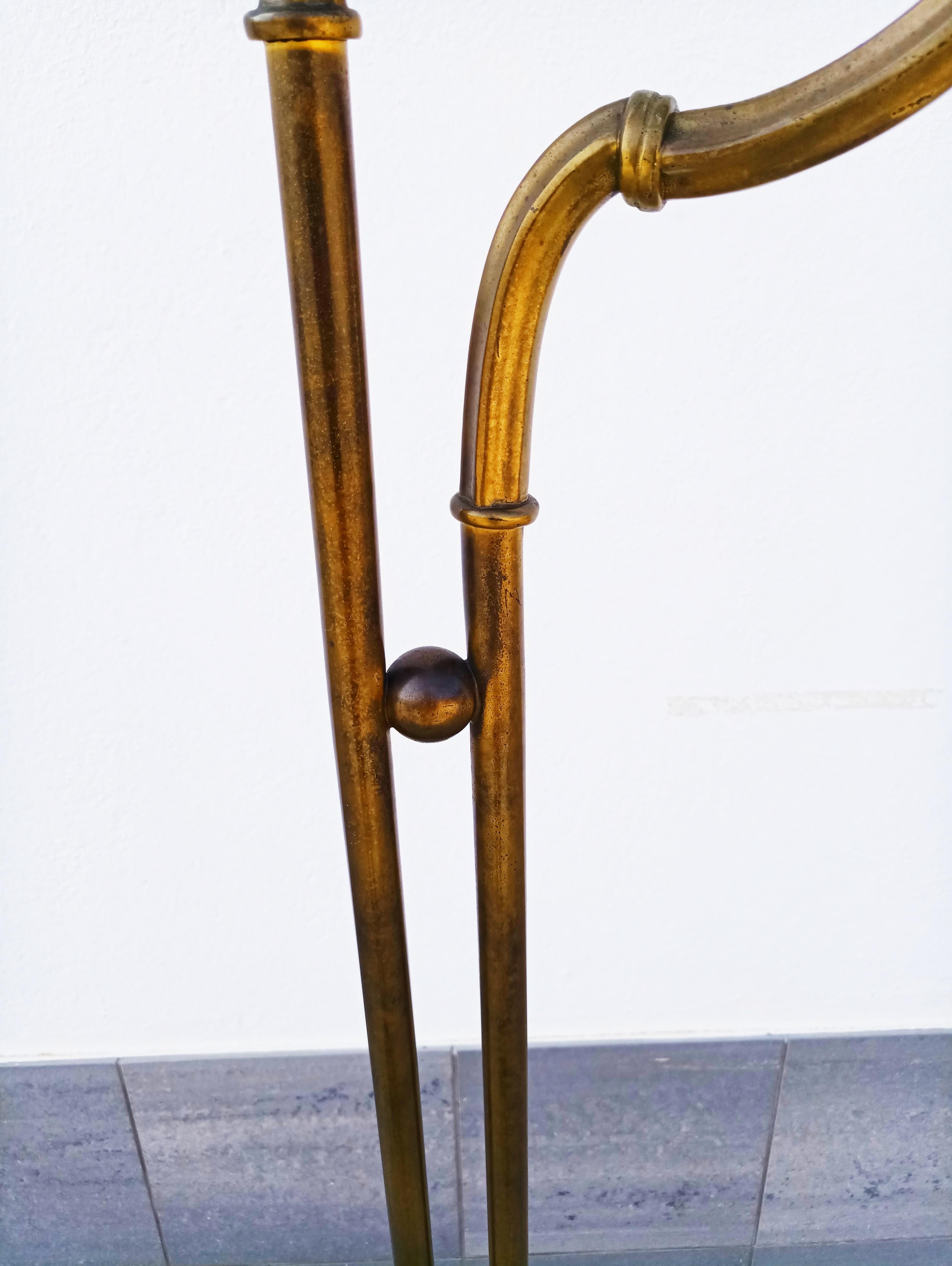 Late 20th Century Arum Brass Floor Lamp by Relco Milano, Italy, 1970s For Sale