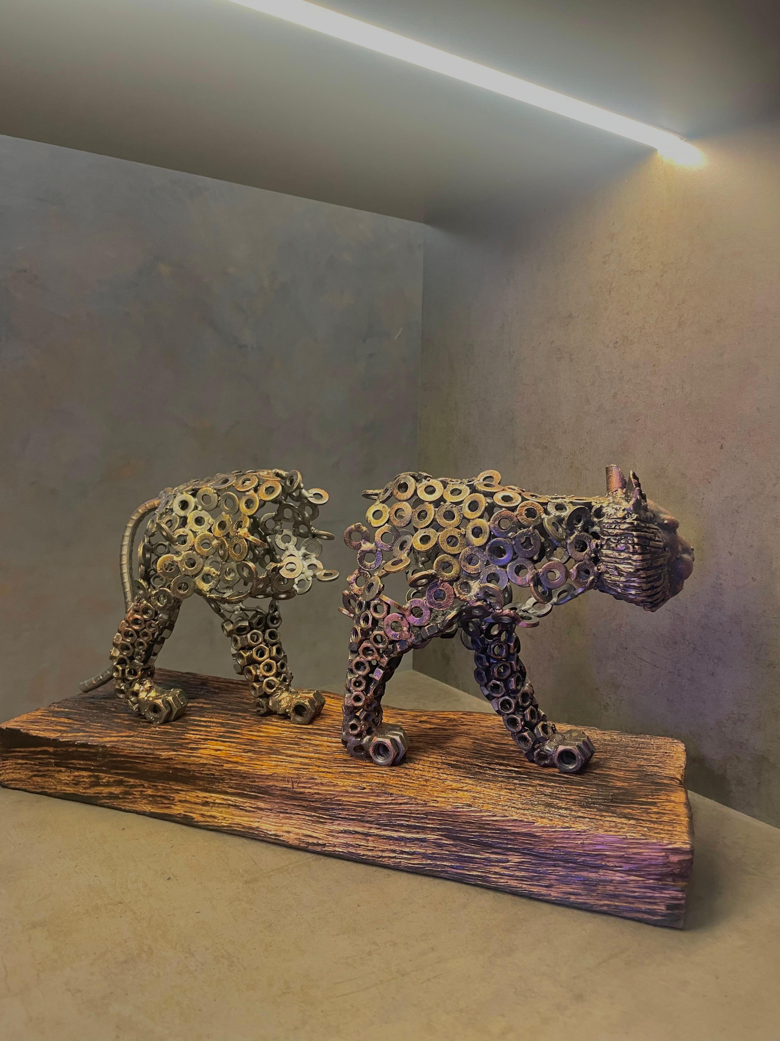 Split Panther - Sculpture by Arun A