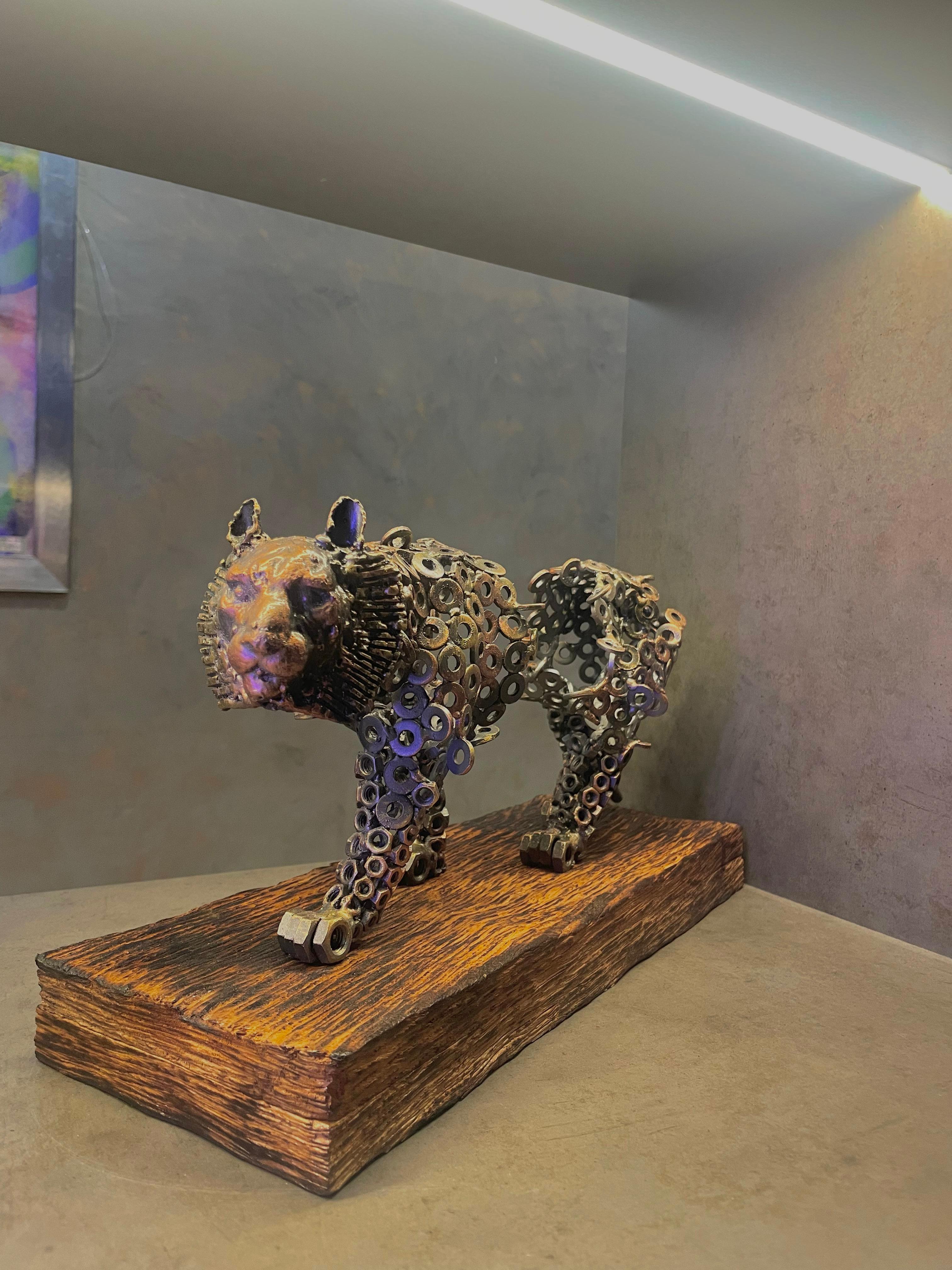 Split Panther - Pop Art Sculpture by Arun A