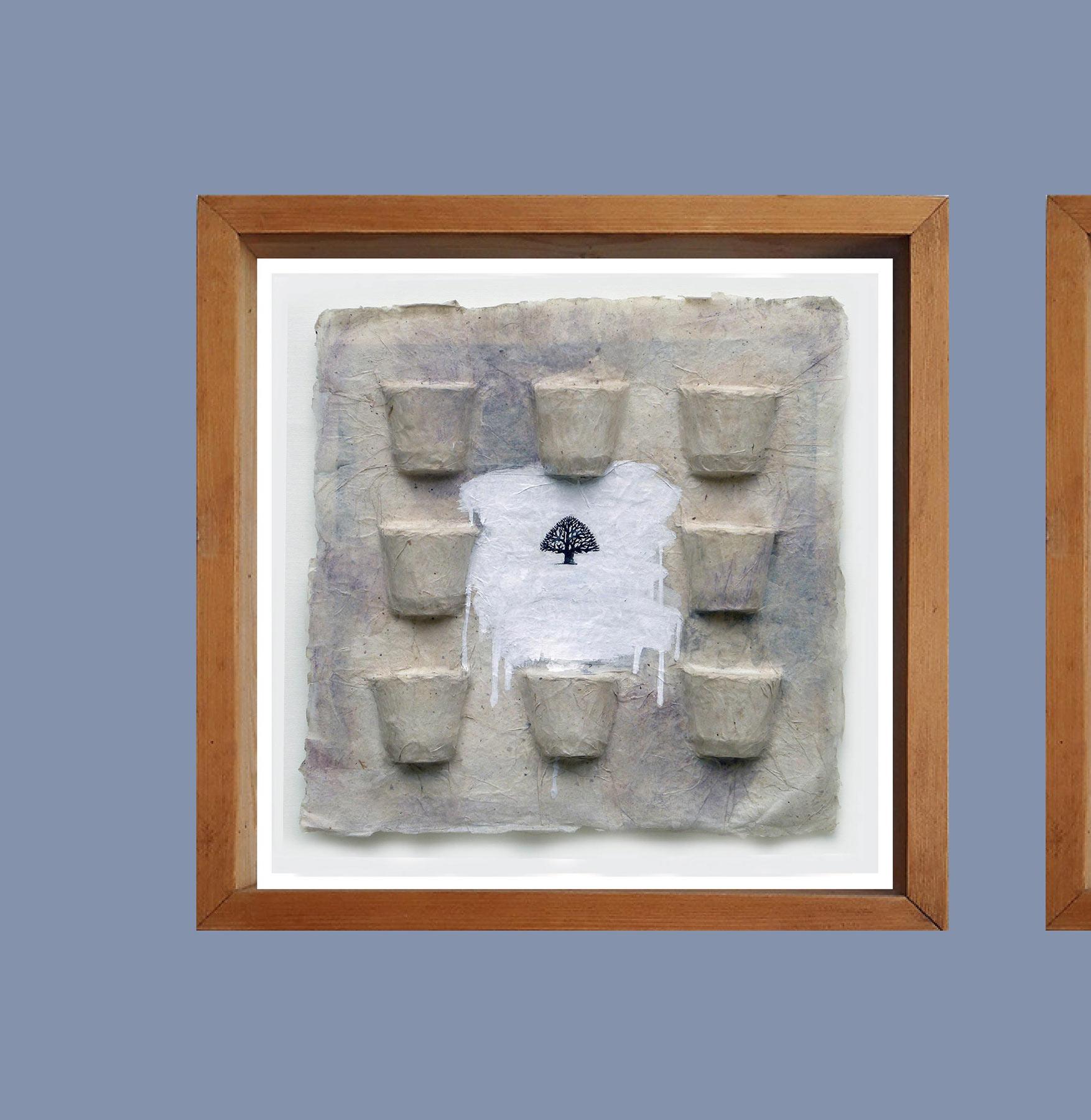 Arun Bain - Untitled 1 - 12 x 12 x 1 inches (each)
Two panels. Ink, Earth & Water color in casted Rice paper.
Inclusive of shipment in roll form.

Style : Arun  Bain feels that paintings allow him the freedom to explore a range of possibilities