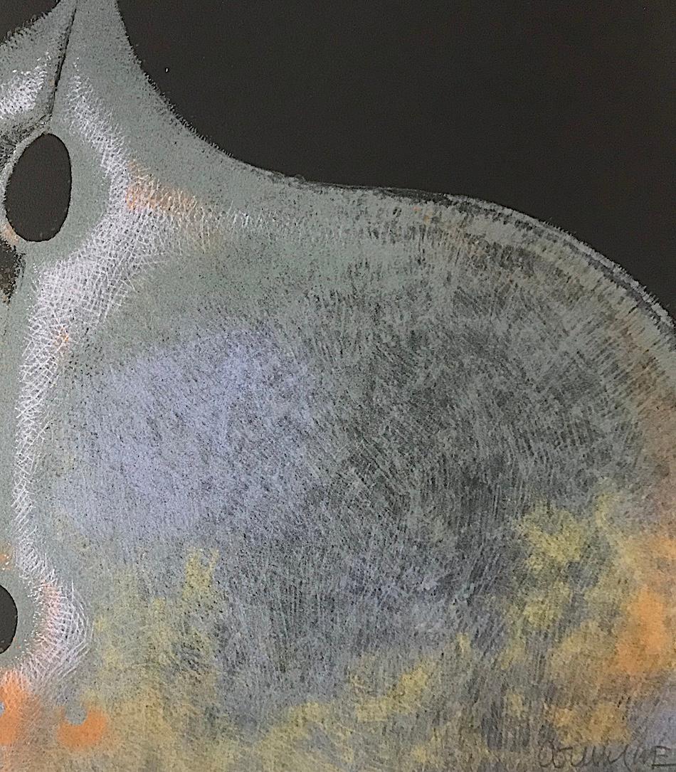 BIOMORPHIC ABSTRACT Signierte Lithographie Surrealistische Nature Form, Südasiatischer Künstler (Abstrakt), Print, von Arun Bose