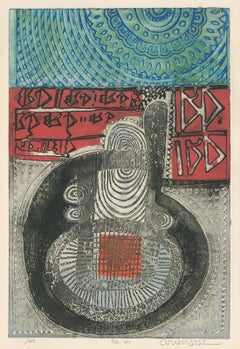 n° VII, gravure abstraite d'Arun Bose