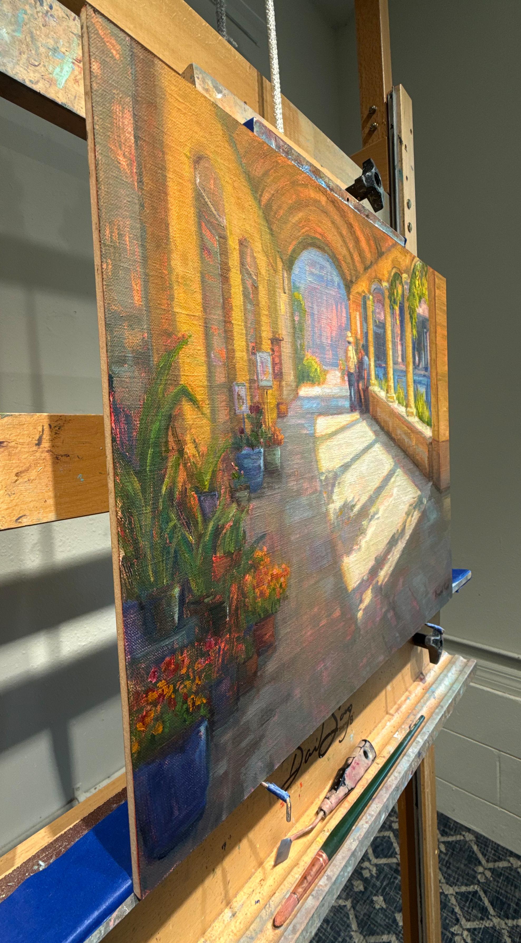 Aruna Rao - Beneath the Arches, Oil Painting For Sale at 1stDibs