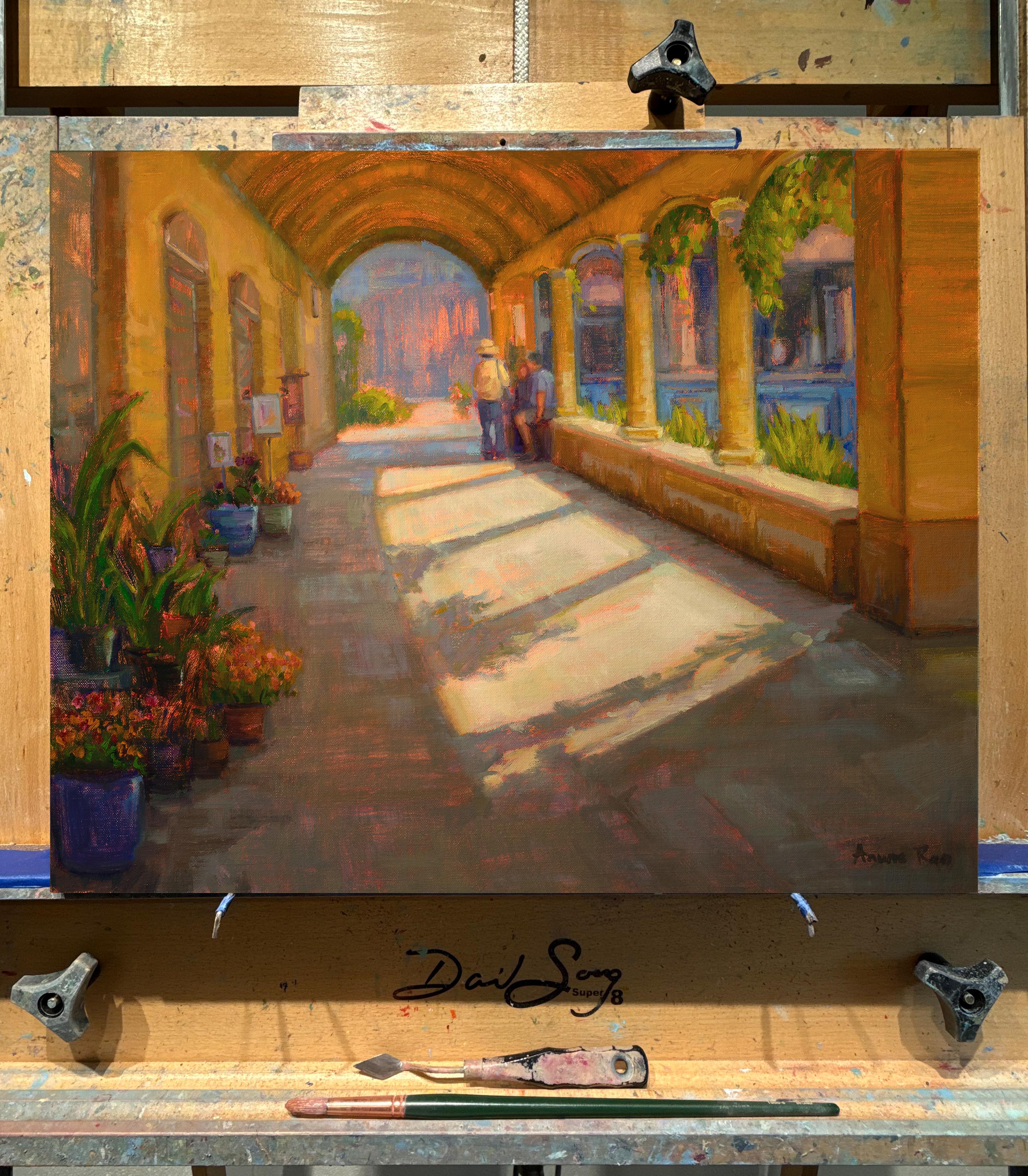 Aruna Rao - Beneath the Arches, Oil Painting For Sale at 1stDibs