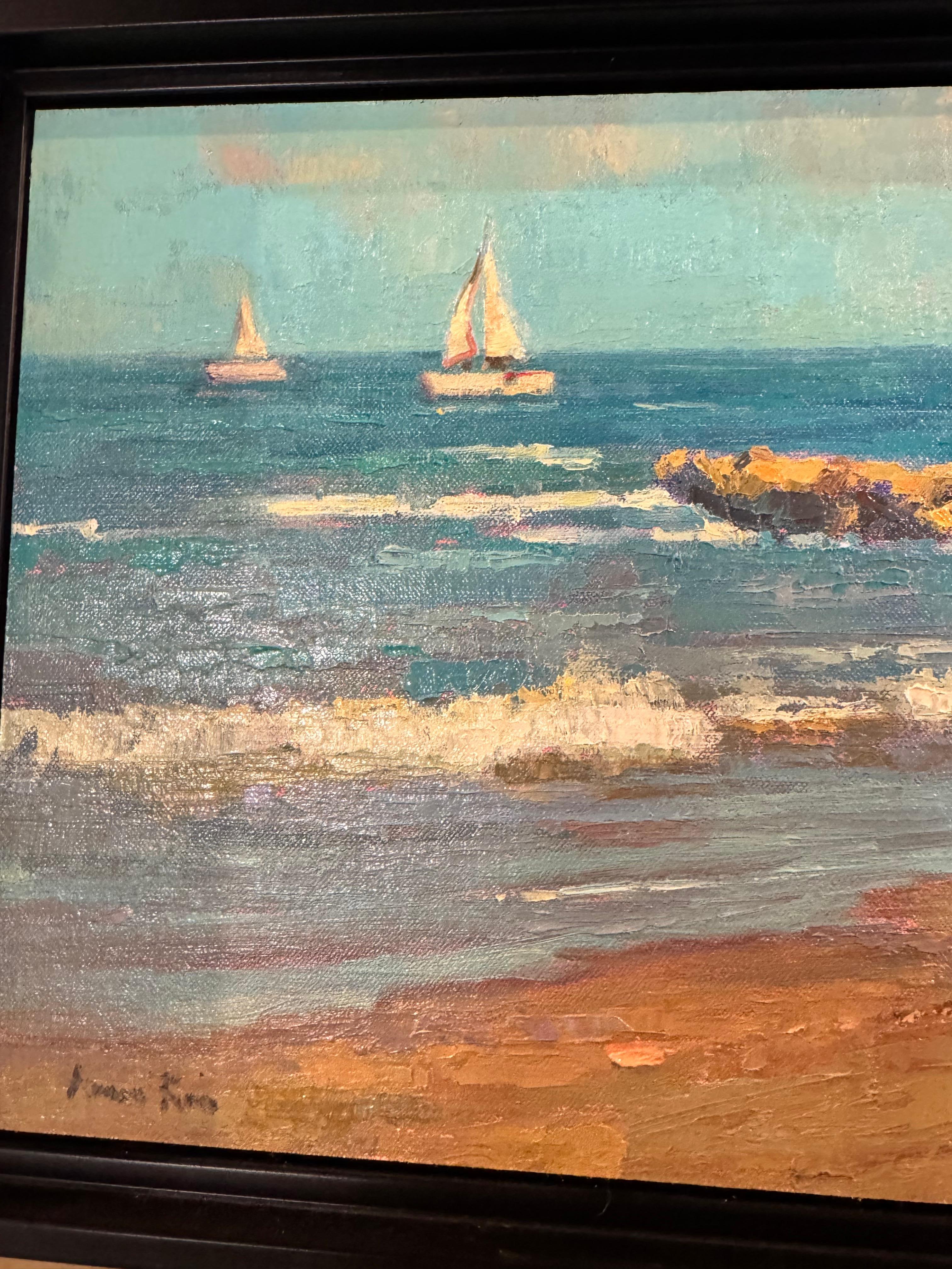 Serenità del mare - Painting Impressionismo di Aruna Rao